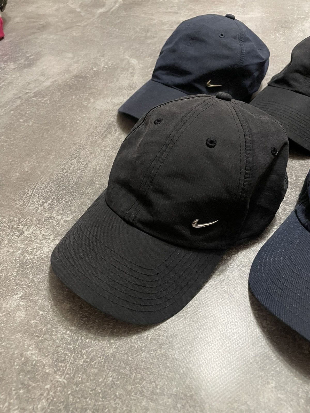 Nike × Vintage x6 Nike Metallic Swoosh Logo Cap Y2K Size ONE SIZE - 2 Thumbnail