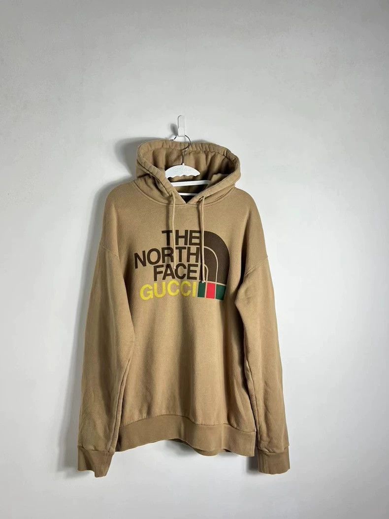 Gucci Tnf co-branded north khaki hoodie 2501-Nextarrow