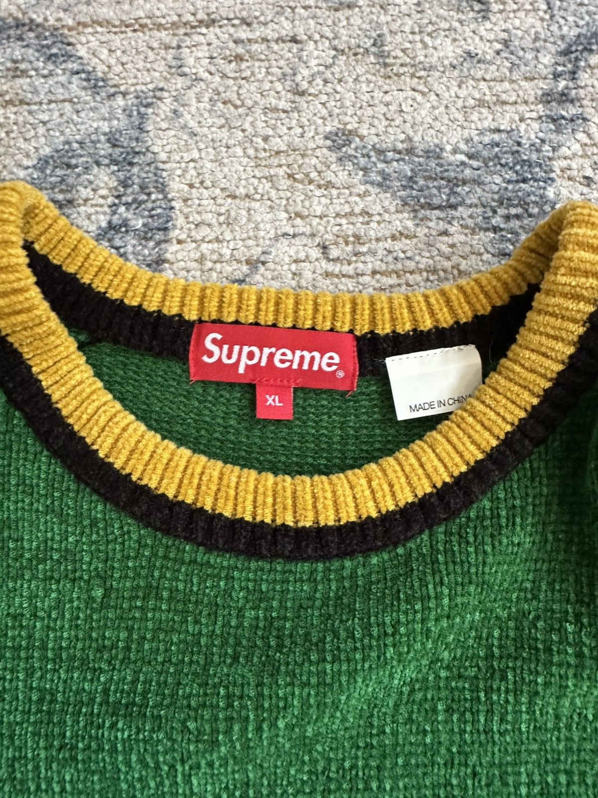 Supreme Supreme Stripe Chenille Sweater size XL Size US XL / EU 56 / 4 - 4 Thumbnail