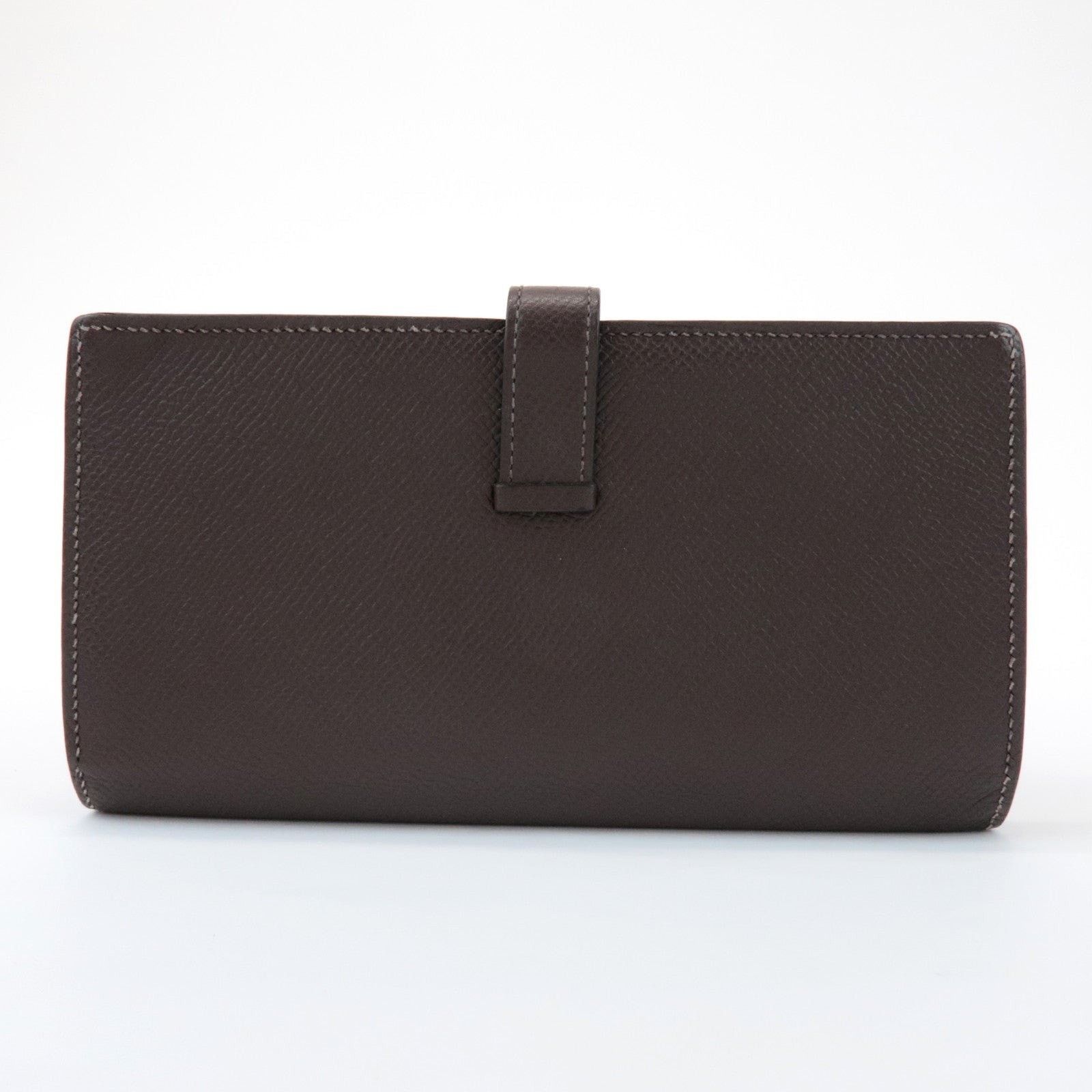 Hermes Hermes Barn Soufflet Long Wallet Epsom Leather Brown Size ONE SIZE - 2 Thumbnail