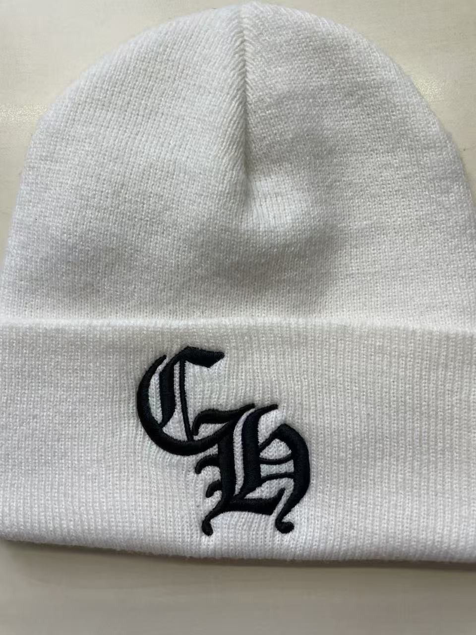 Chrome Hearts Chrome Hearts Embroidered CH Logo White Beanie Size ONE SIZE - 3 Thumbnail