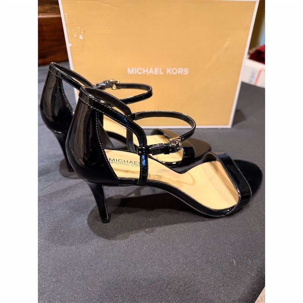 Michael Kors Michael Kors Simone Mid Sandal 9M Black Ankle Strap Heel Size US 9 / IT 39 - 4 Thumbnail