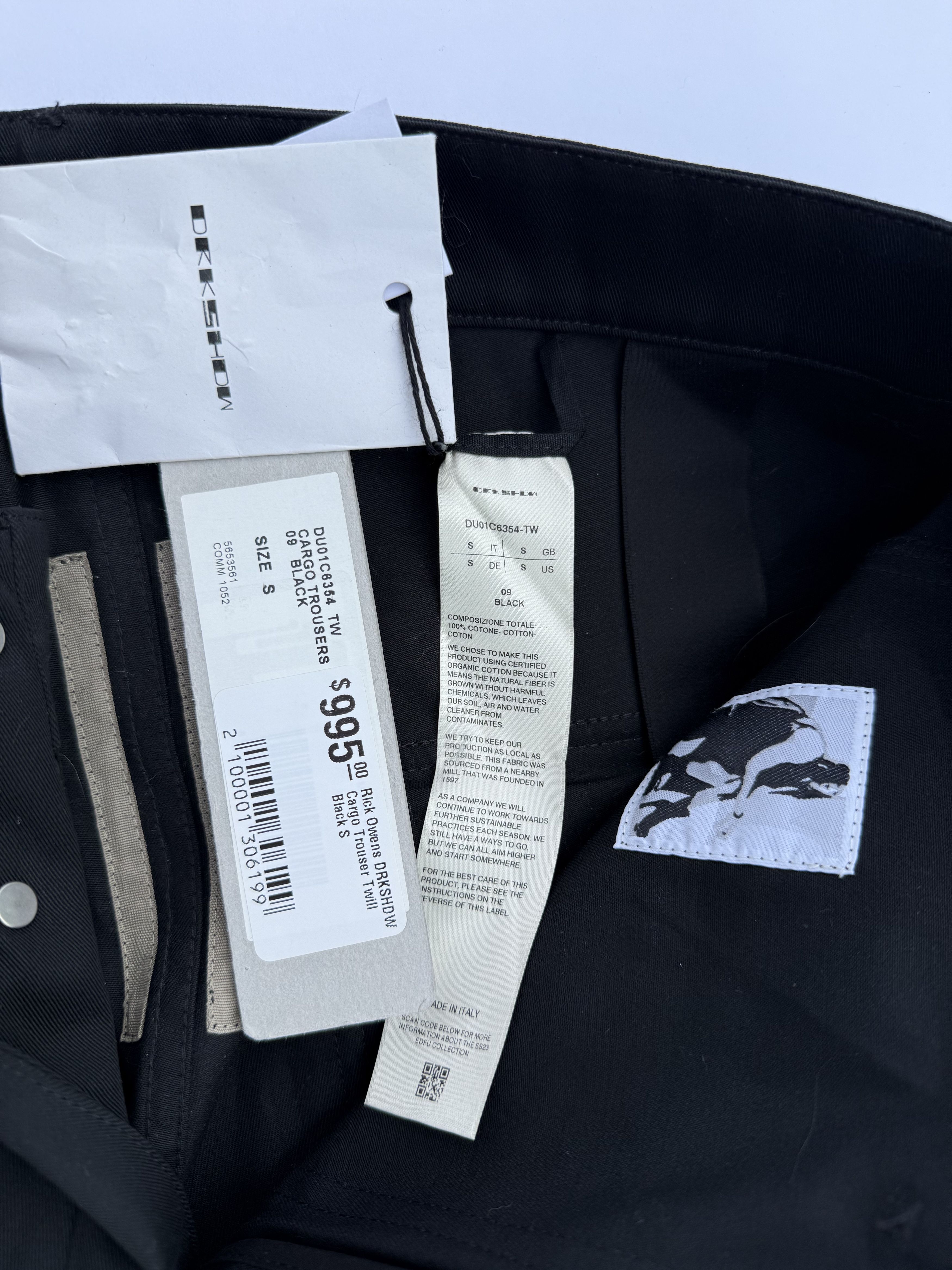 Rick Owens Drkshdw Rick Owens Drkshdw Cargo Trousers Twill Size US 30 / EU 46 - 8 Thumbnail