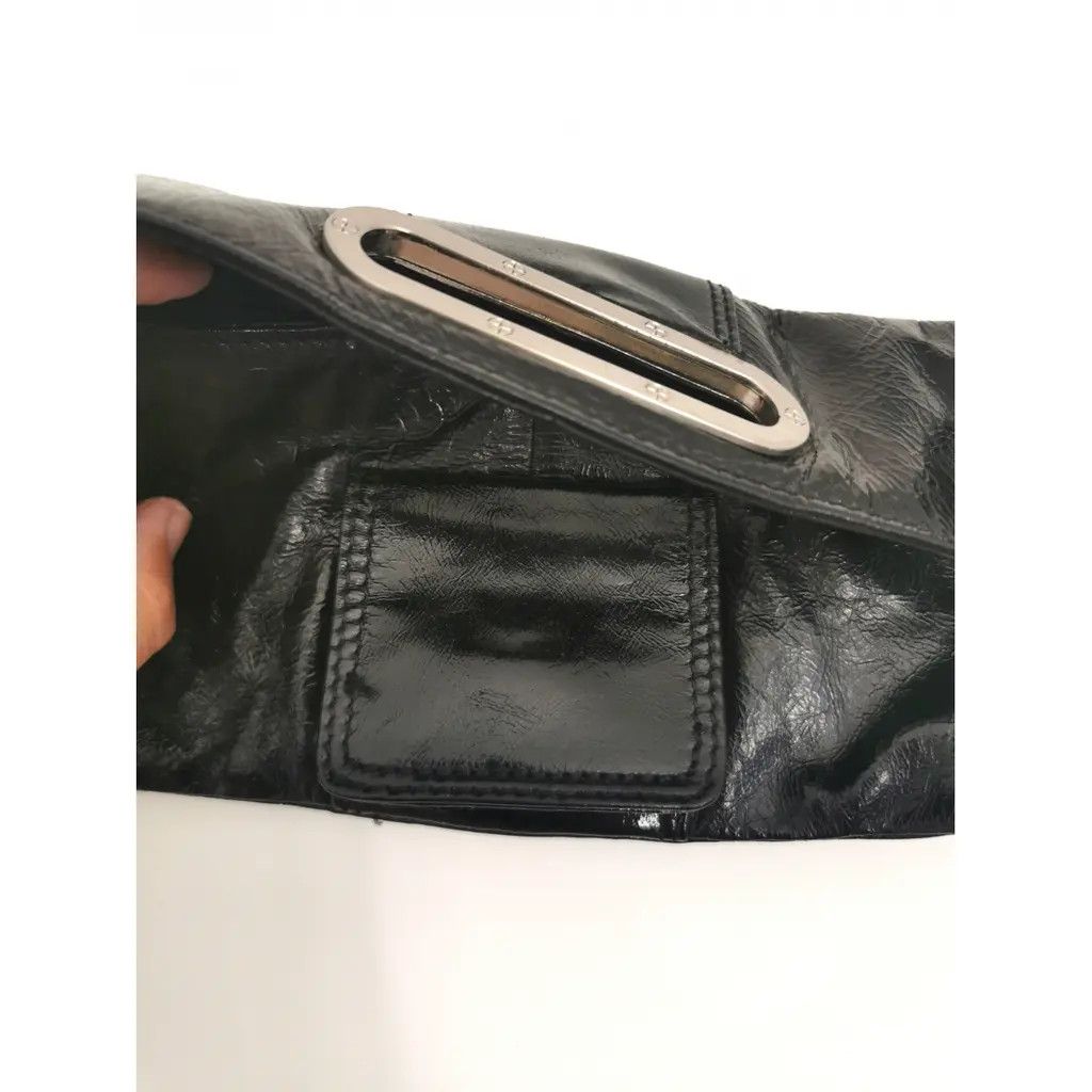Other Vintage Black Leather Chain Shoulder Bag – Y2K Clutch Size ONE SIZE - 2 Thumbnail