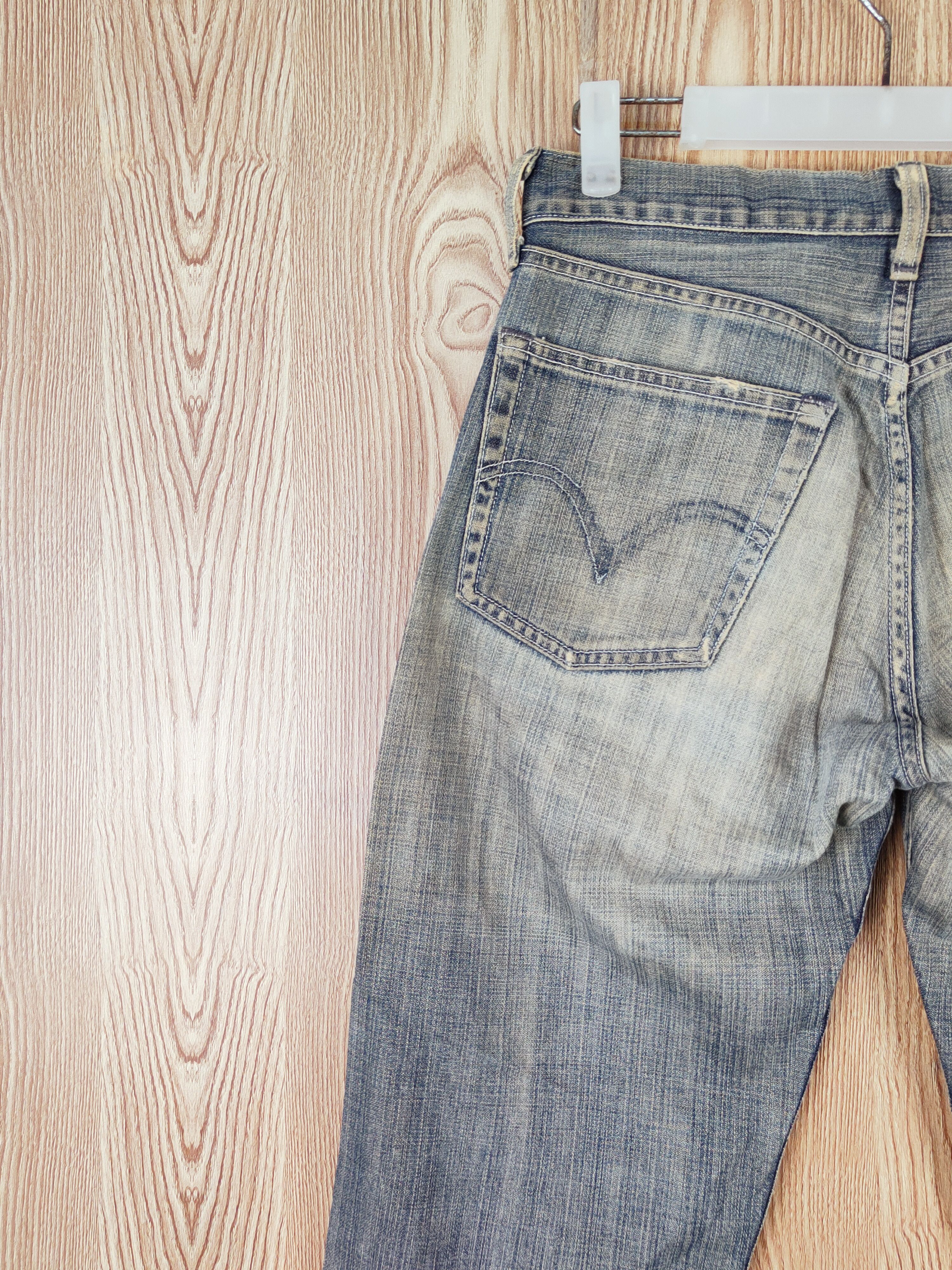 Japanese Brand 503 Levi's Dark Blue Faded Distressed Ripped Jeans #W511 Size US 30 / EU 46 - 9 Thumbnail