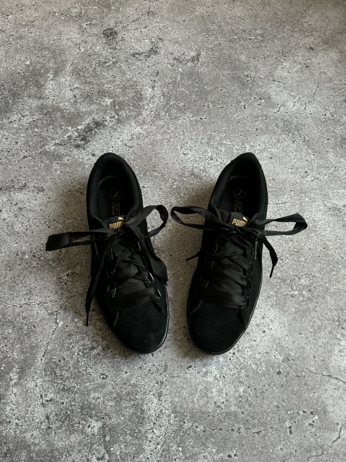 Puma × Vintage Vintage Puma Y2K black glamour sneakers shoes Size US 10.5 / IT 40.5 - 17 Thumbnail