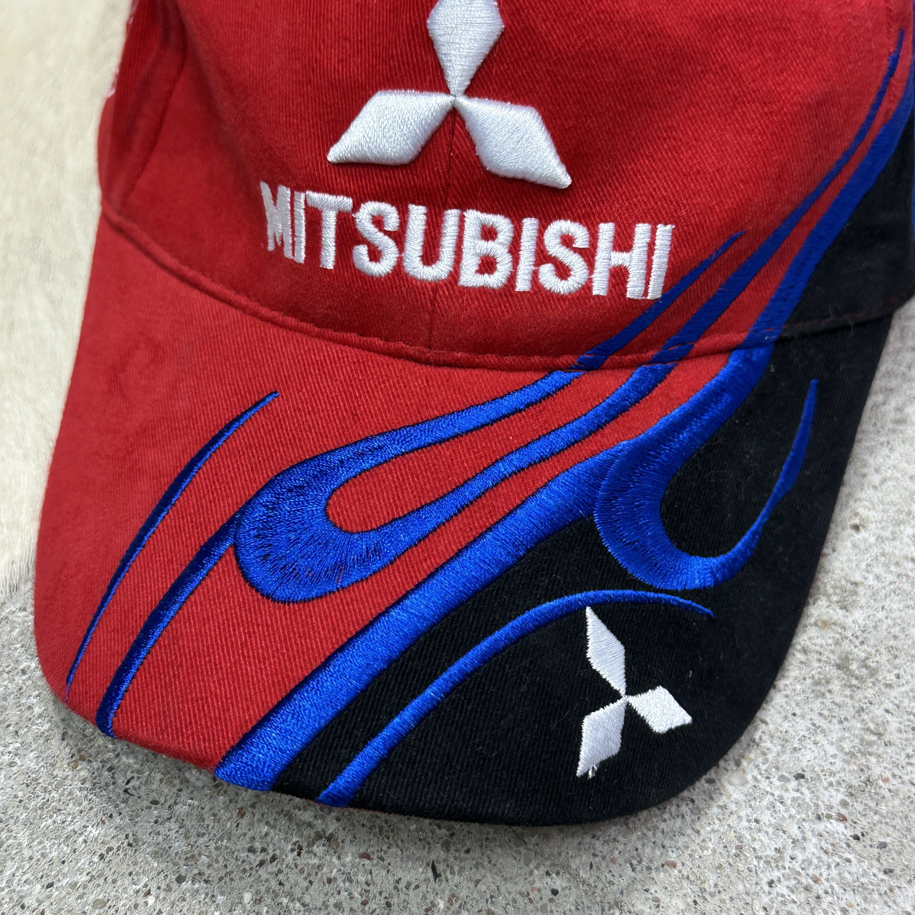 Vintage Vintage Sportswear Moto Mitsubishi Racing Hat Y2K Size ONE SIZE - 8 Thumbnail