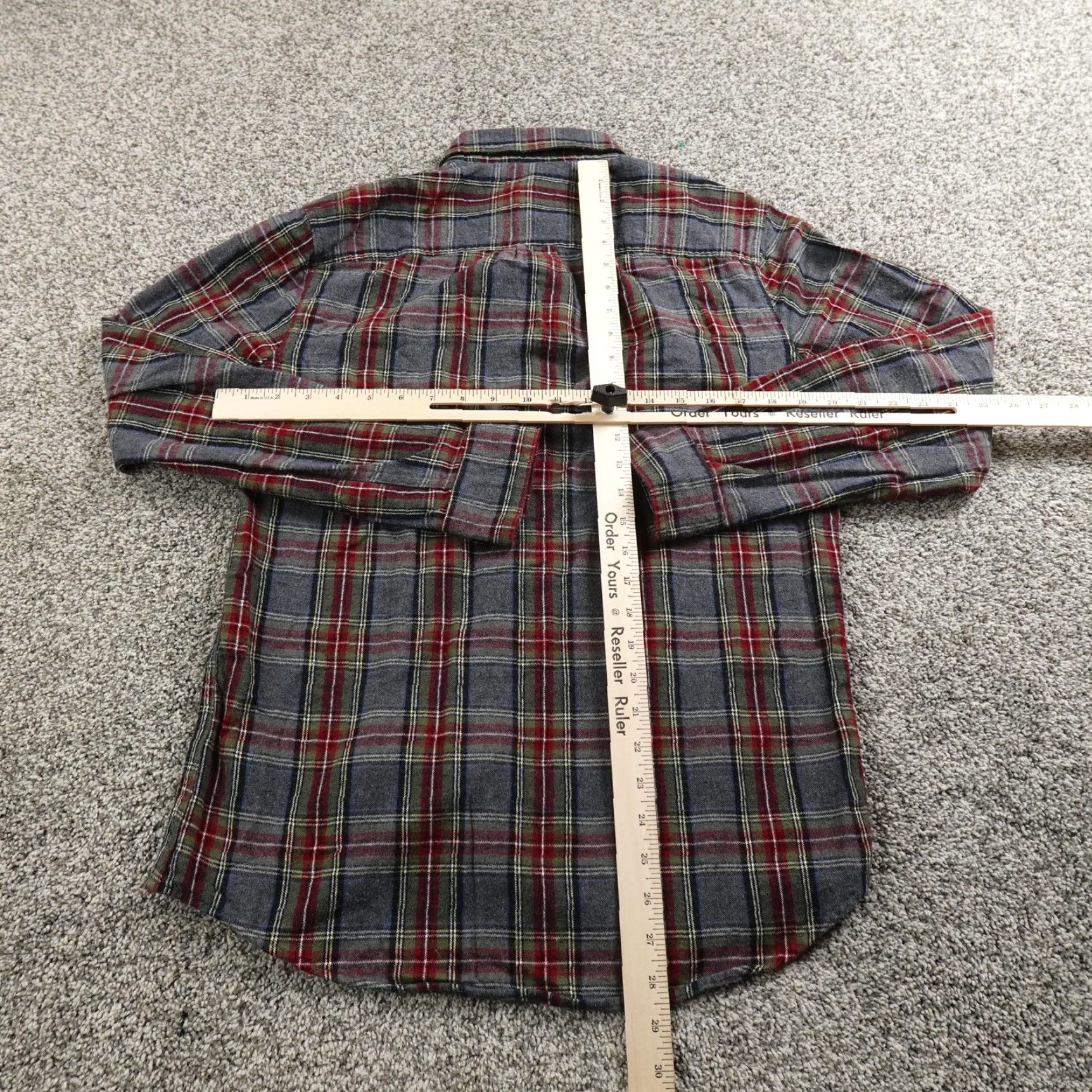 Vintage LL Bean Shirt Mens S Gray Red Scotch Plaid Flannel Button Up Long Sleeve Outdoor Size US S / EU 44-46 / 1 - 7 Thumbnail