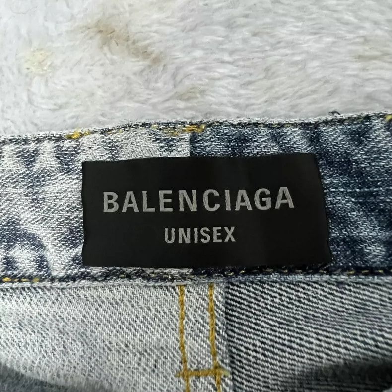 Balenciaga Balenciaga size M Asymmetrical Irregular Denim Long Pants Size US 27 - 3 Thumbnail