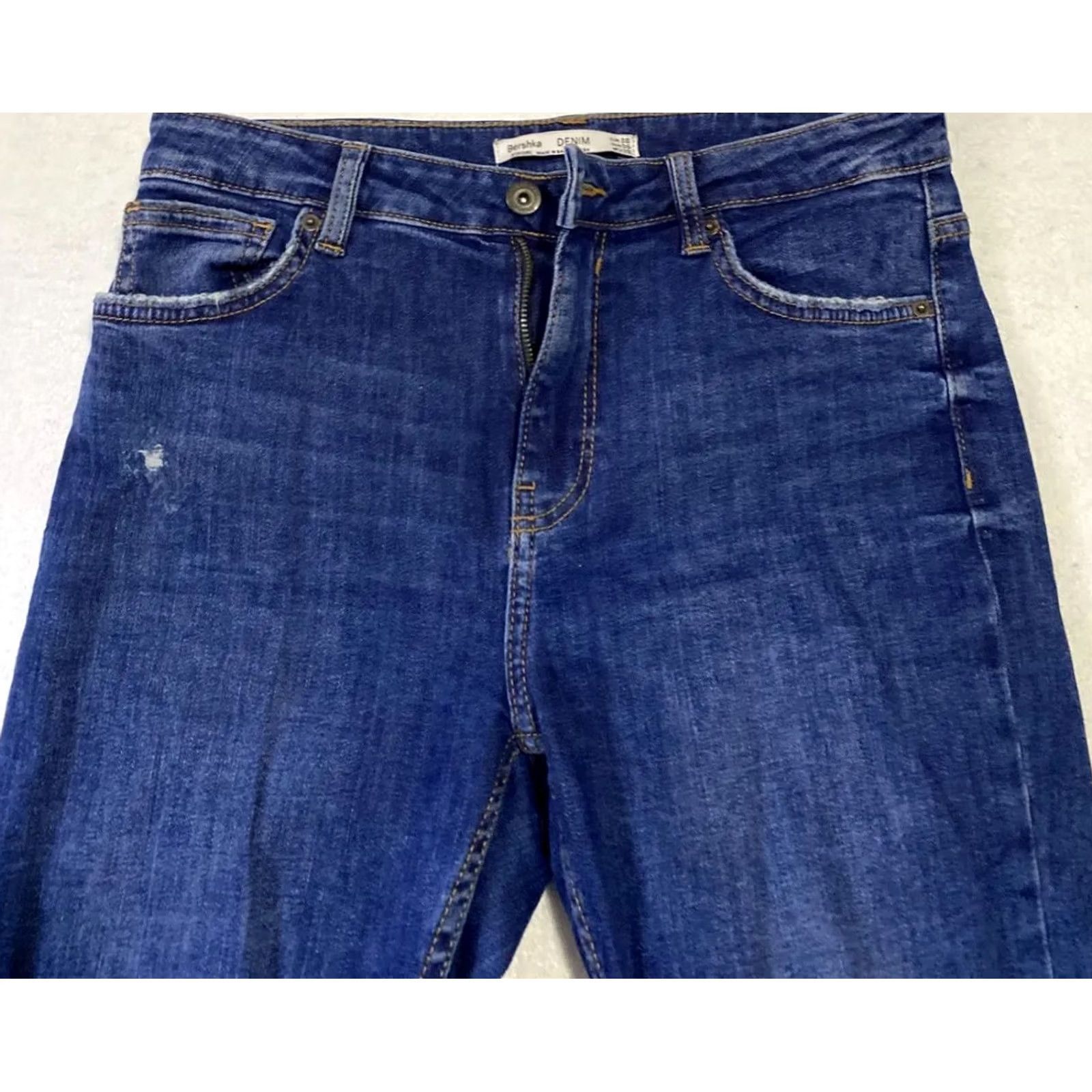 Bershka Bershka Jeans Women's Size 6 Blue Skinny Distressed Stretch Denim / 27-4 Distressed Skinny Jeans Womens 6 Blue Classic Modern Seasons Size 28" / US 6 / IT 42 - 3 Thumbnail