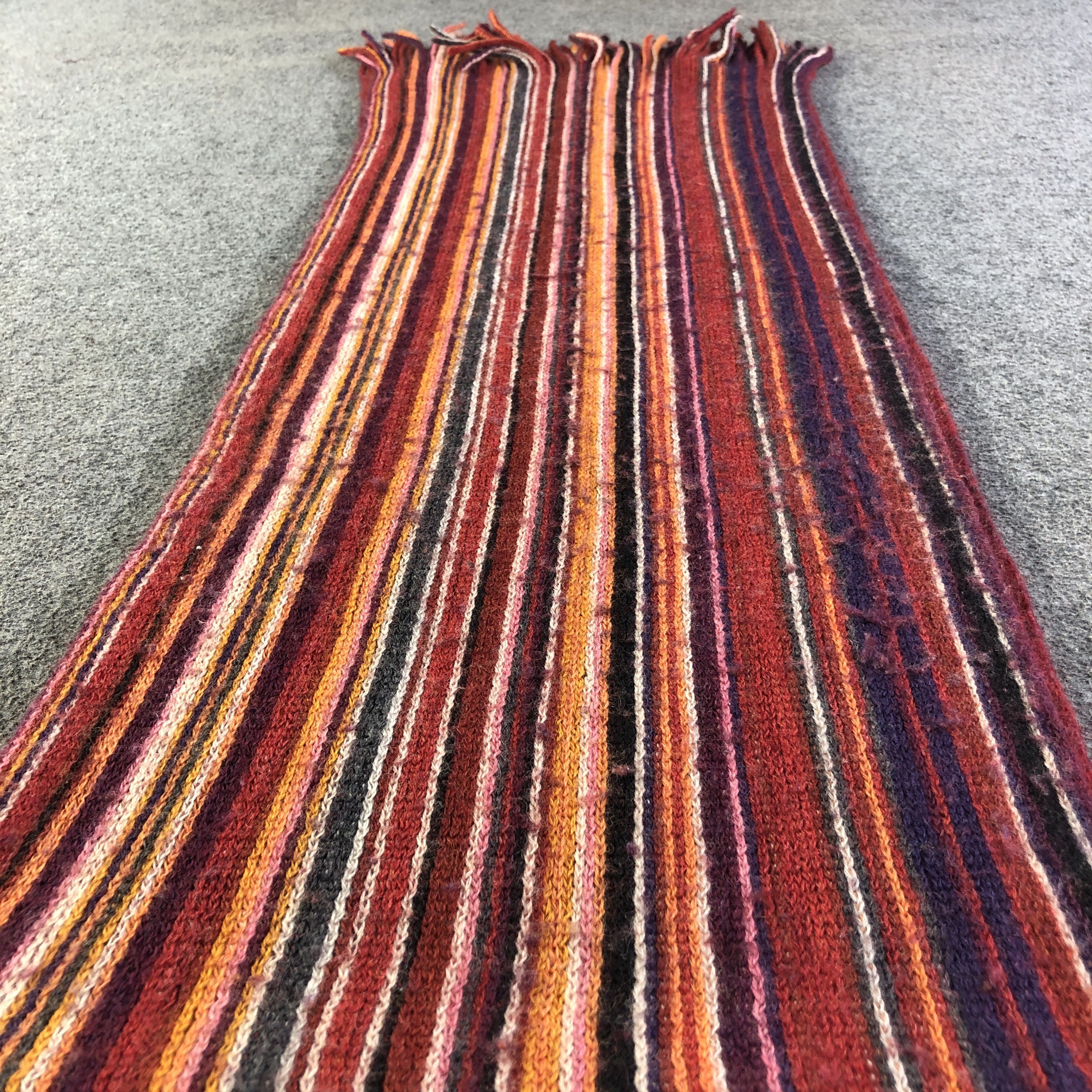 R.Newbold R.Newbold Striped Wool Scarf Muffler Neckwear V2791 Size ONE SIZE - 5 Thumbnail