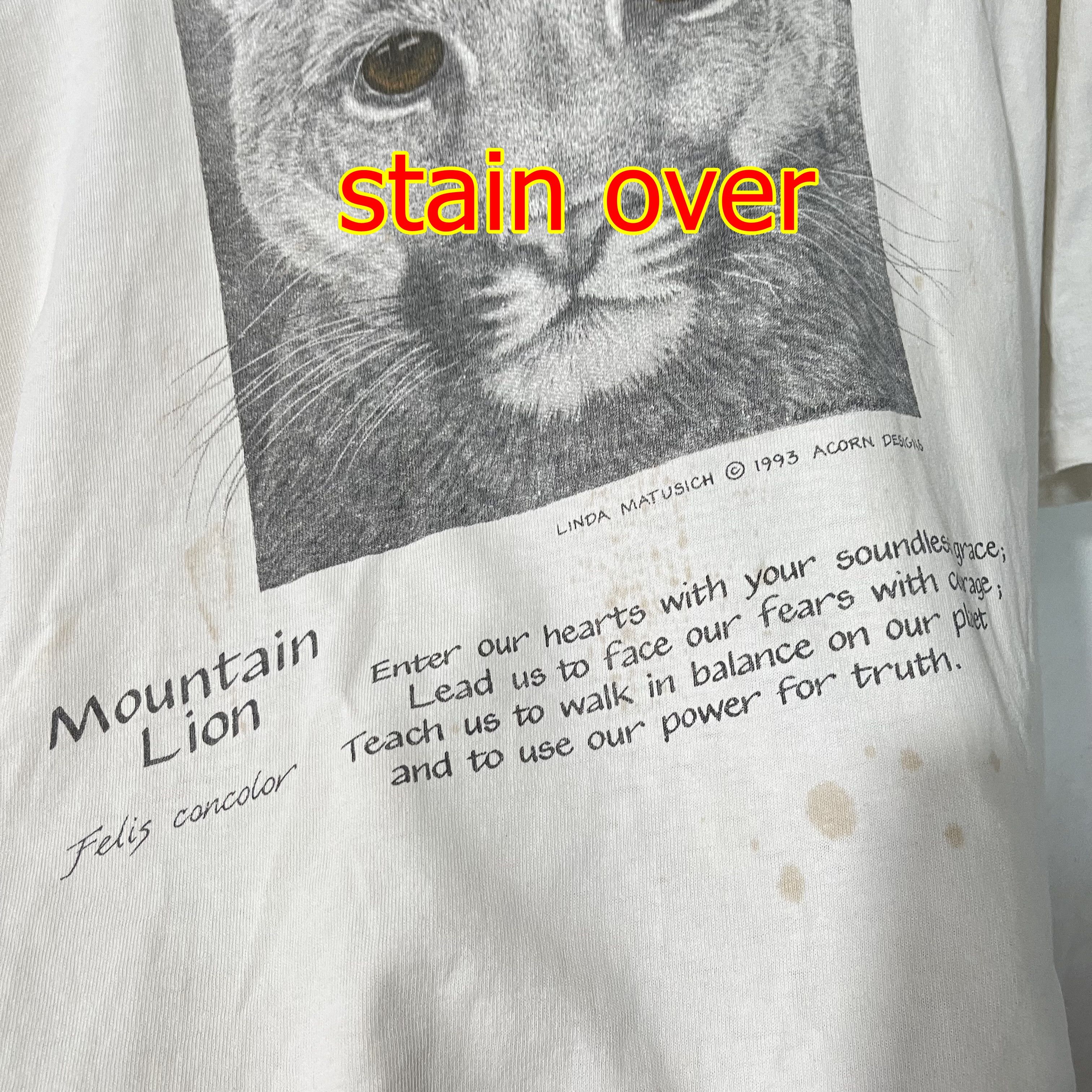 Vintage Vintage 90s Mountain Lion Wildlife T-Shirt Size US XL / EU 56 / 4 - 3 Thumbnail