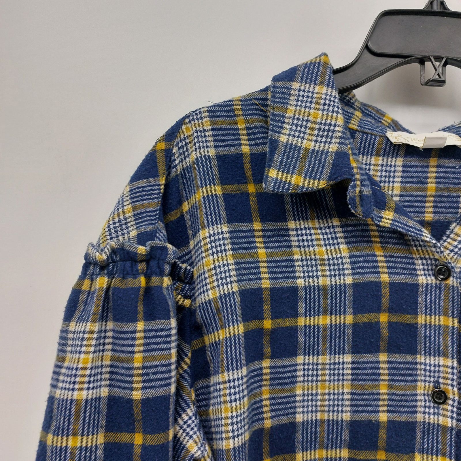 Other Weekend Suzanne Betro Navy Blue Yellow Flannel Ruffled XL Size XL / US 12-14 / IT 48-50 - 5 Thumbnail