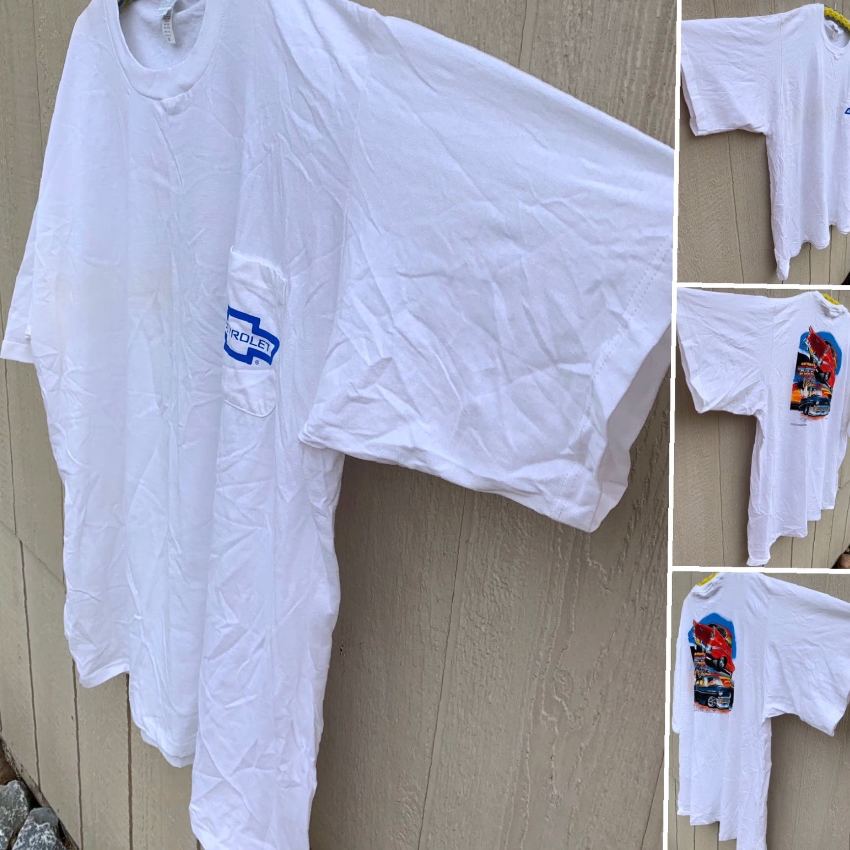Vintage VINTAGE Chevrolet Pocket Tee T-Shirt 5XL White Men Pocket Chevrolet 50s Retro Classic Cars Vintage Tee Size US XXL / EU 58 / 5 - 4 Thumbnail