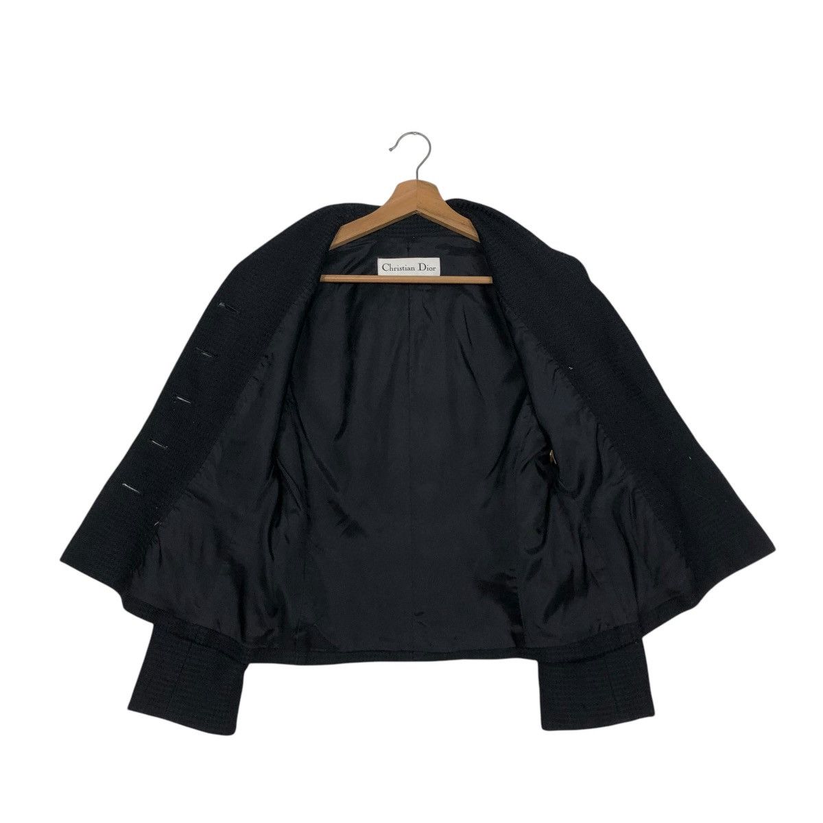 Christian Dior Monsieur 🔥RICH BLACK VINTAGE CROPPED JACKETS CHRISTIAN DIOR Size M / US 6-8 / IT 42-44 - 15 Thumbnail