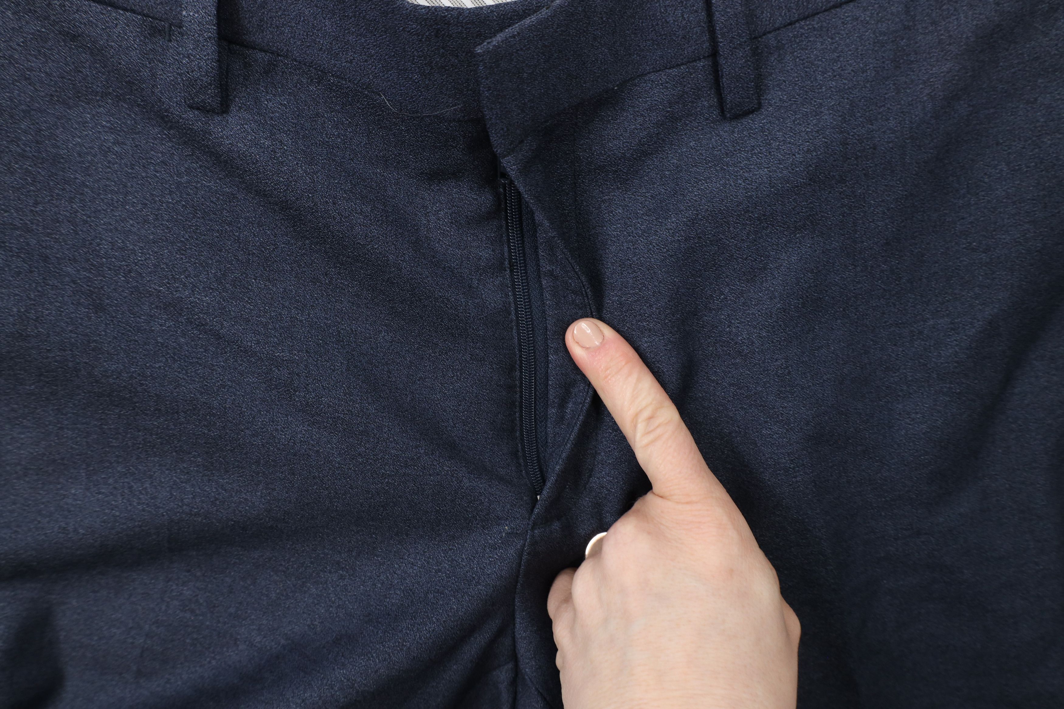 Express × Vintage Express Slim Fit Wool Chinos Chino Pants Trousers Blue Size US 31 - 7 Thumbnail