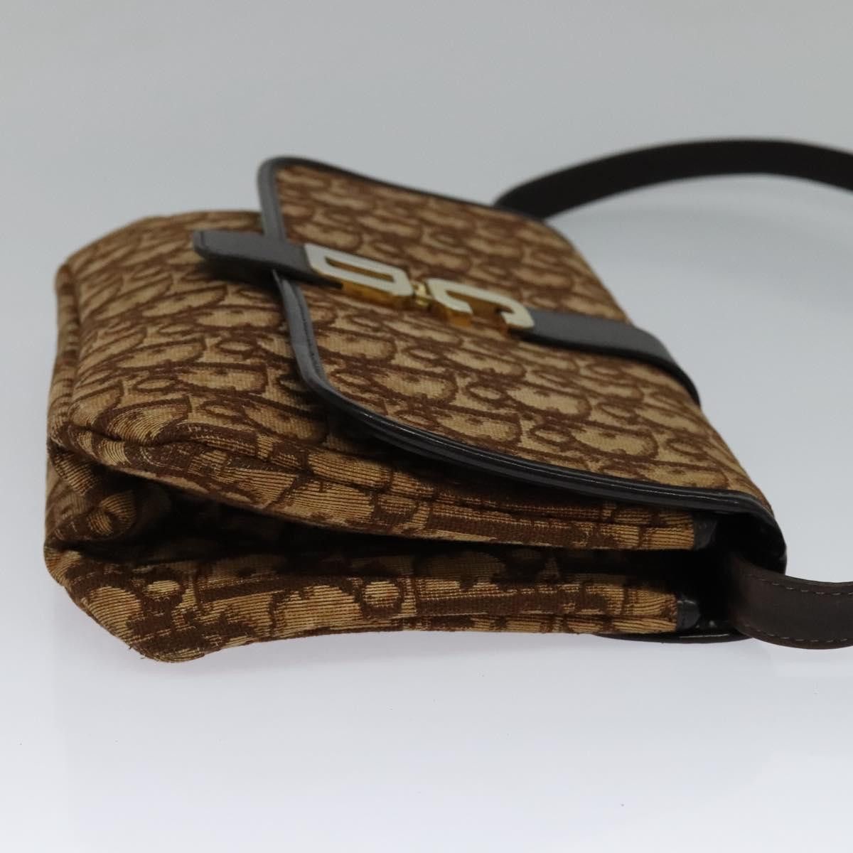 Dior DIOR Trotter Canvas Shoulder Bag Brown Gold Size ONE SIZE - 5 Thumbnail