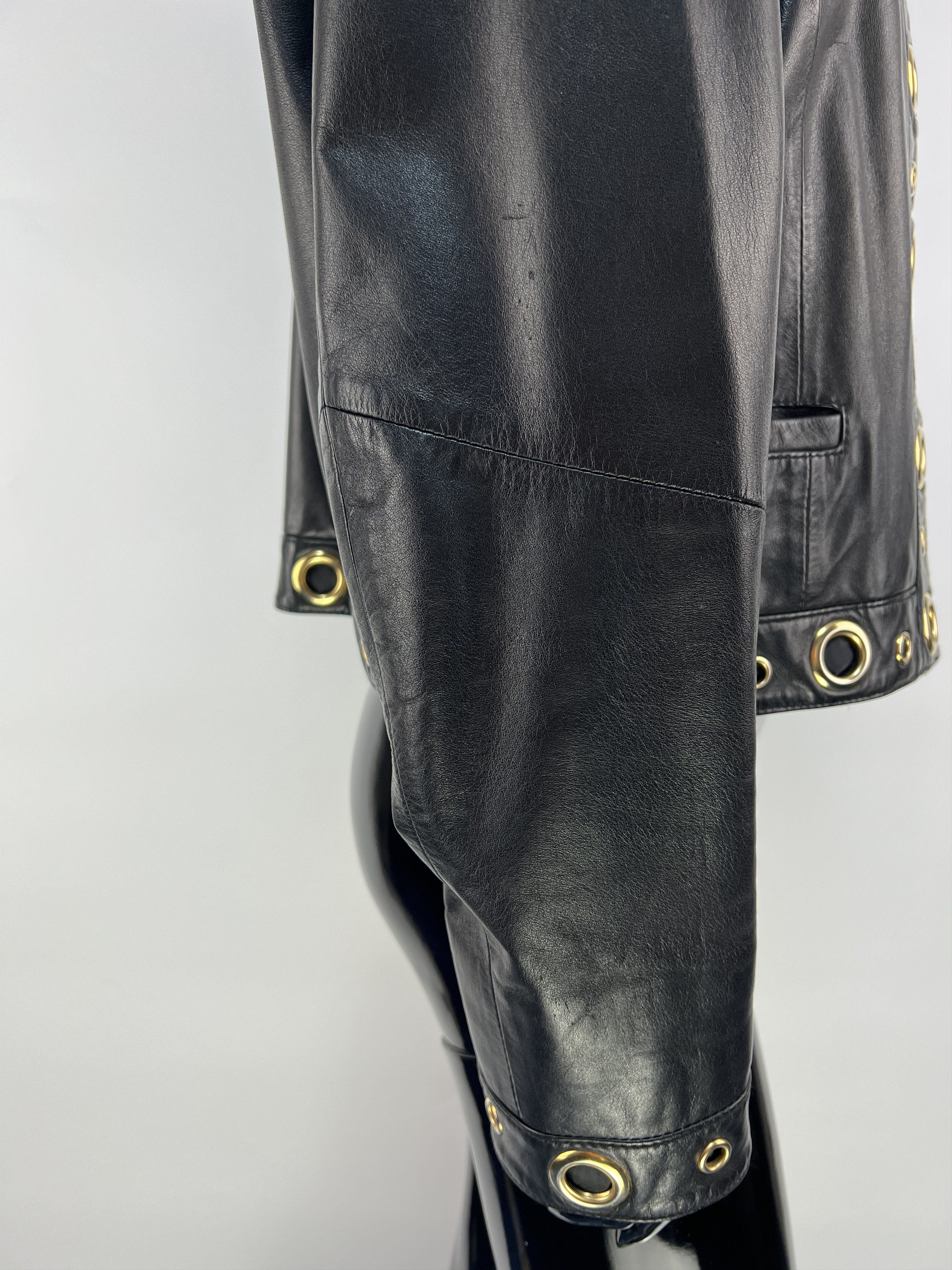 Vintage 80s Rare Vintage Dino’z Women’s Leather Jacket Size IT 44 Size M / US 6-8 / IT 42-44 - 8 Thumbnail