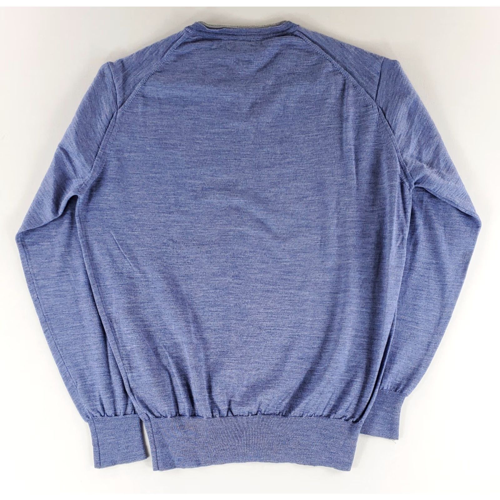 Peter Millar Peter Millar V Neck Sweater Wool Silk Blend Blue Mens M Pullover Size US M / EU 48-50 / 2 - 7 Thumbnail