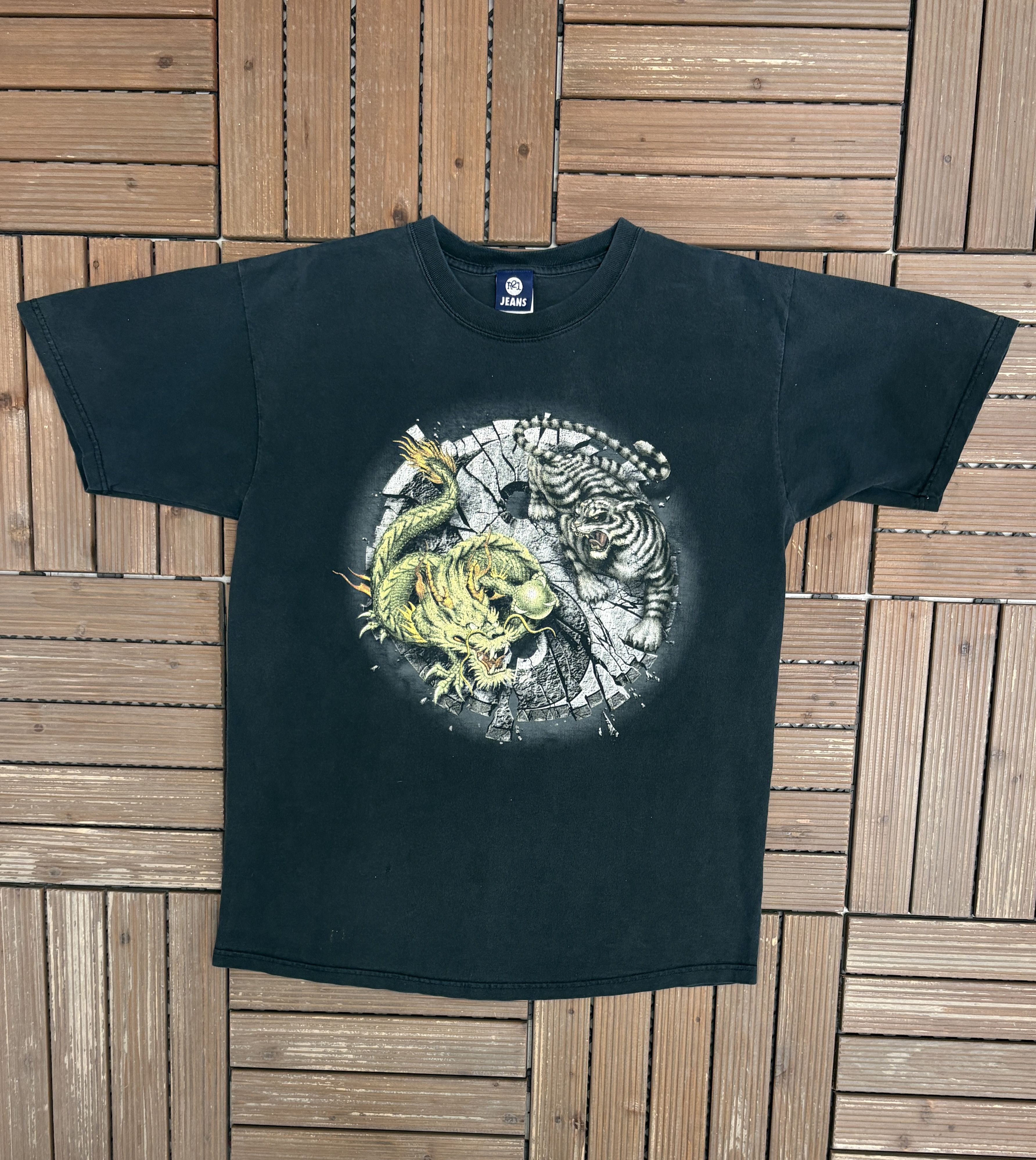 Vintage Rue 21 Jeans Vintage Black T-Shirt Tee Size US L / EU 52-54 / 3 - 1 Thumbnail