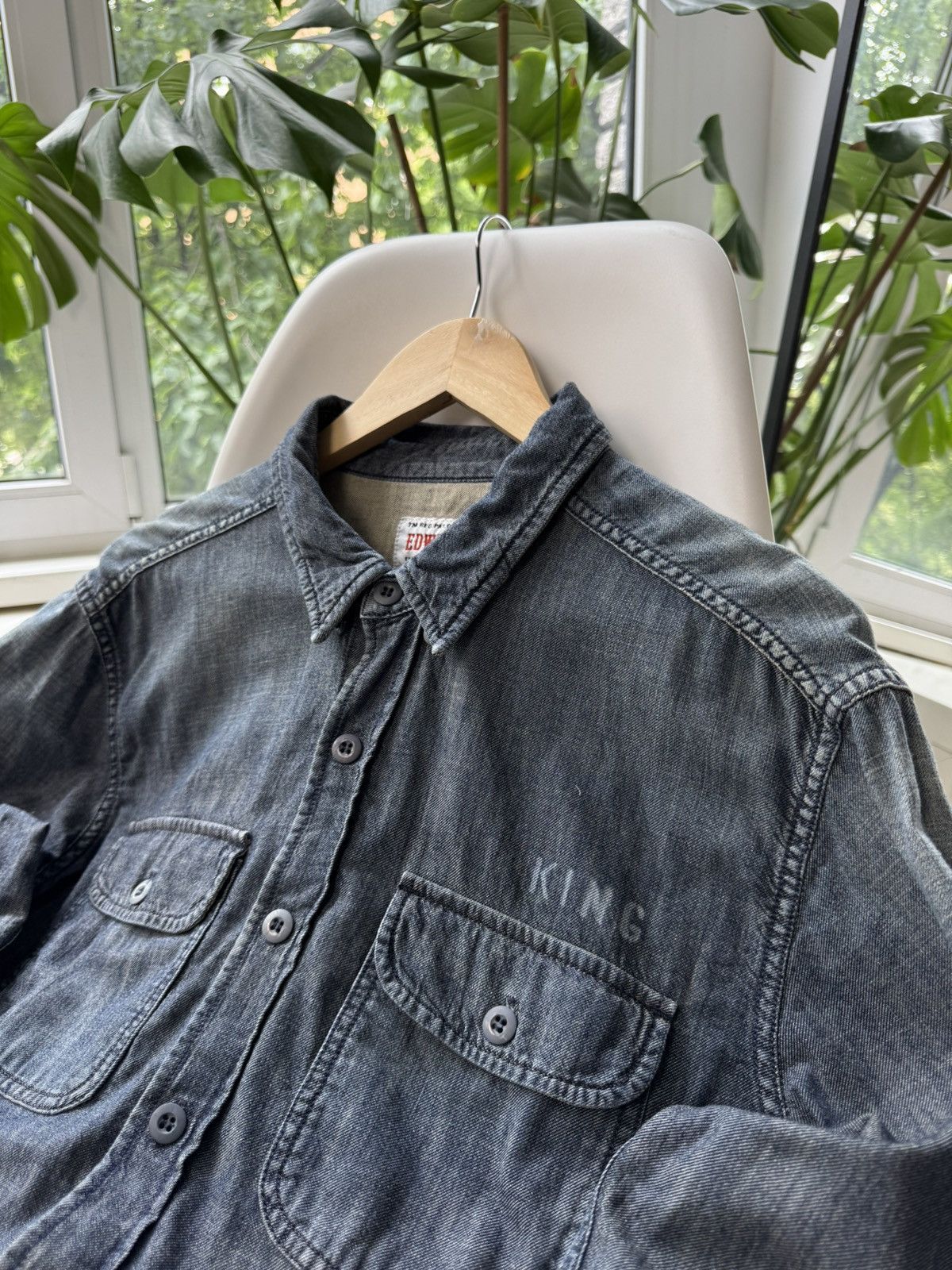 Edwin × Japanese Brand Edwin King jeans shirt size L 🇯🇵 Size US L / EU 52-54 / 3 - 2 Thumbnail