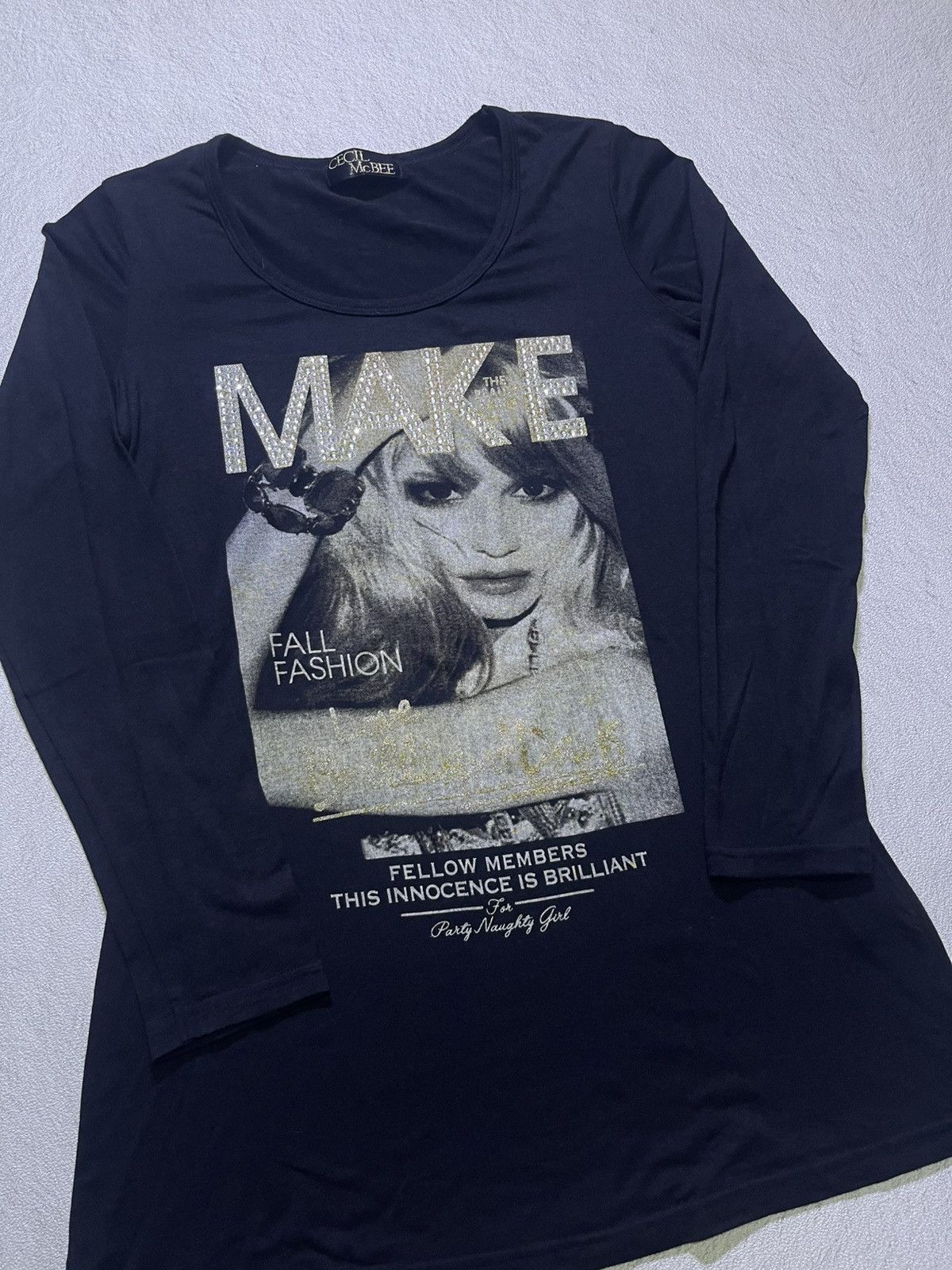 Japanese Brand Y2K CECIL McBEE long sleeve tshirt women'n Size S / US 4 / IT 40 - 2 Thumbnail