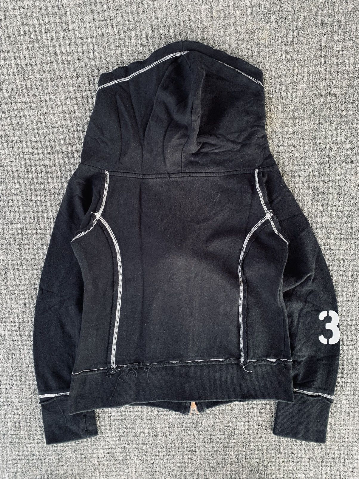Japanese Brand Cerric Crazy Distressed Zip Up Jacket Hoodie Rock Punk Style Size M / US 6-8 / IT 42-44 - 3 Thumbnail