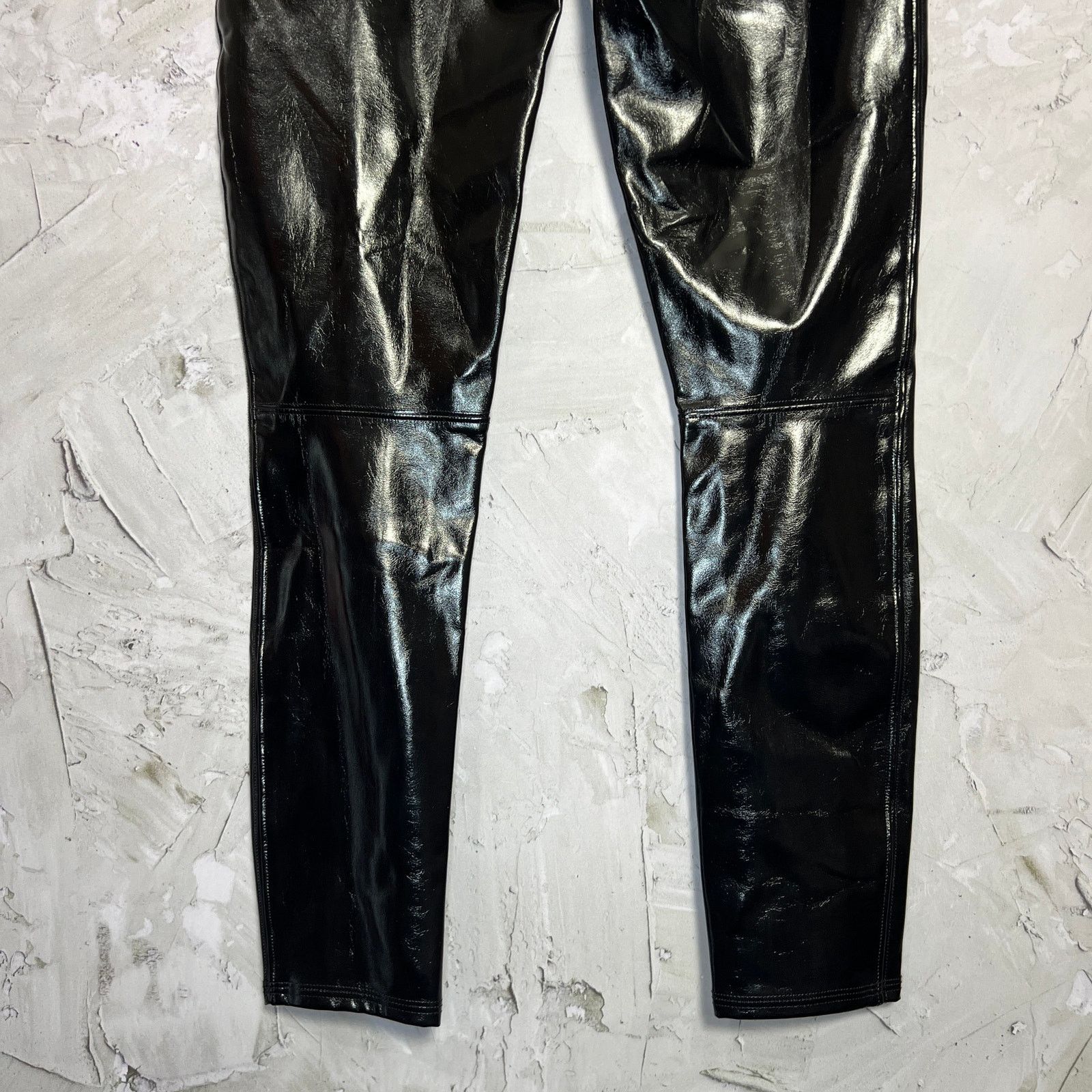 Spanx SPANX Faux Patent Leather Leggings Black Shiny Size S Size 27" / US 4 / IT 40 - 8 Thumbnail