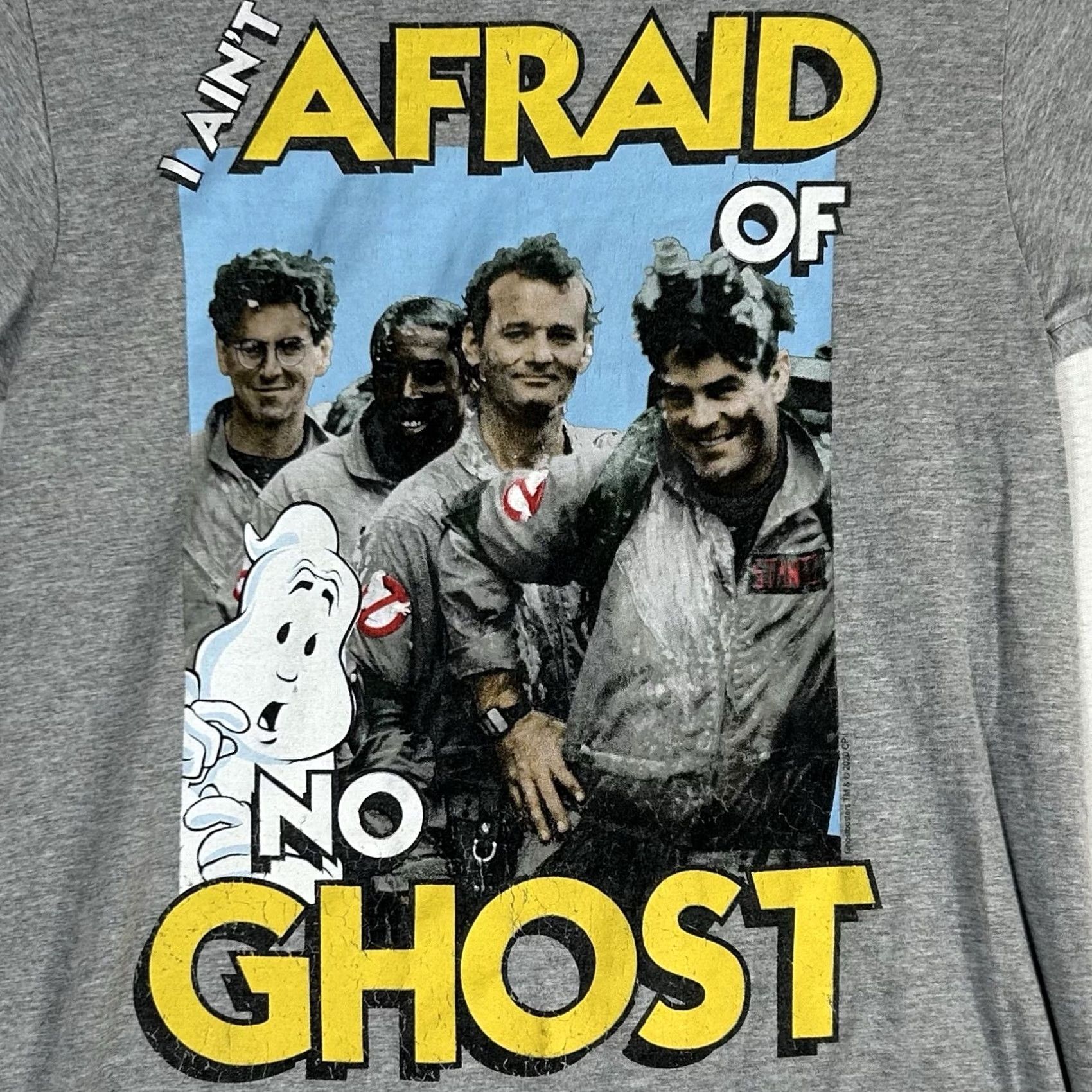 Vintage Ghostbusters T-Shirt Mens S Gray Crewneck Short Sleeve Top 80s Retro Ghostbusters Shirt Womens? Size US S / EU 44-46 / 1 - 3 Thumbnail