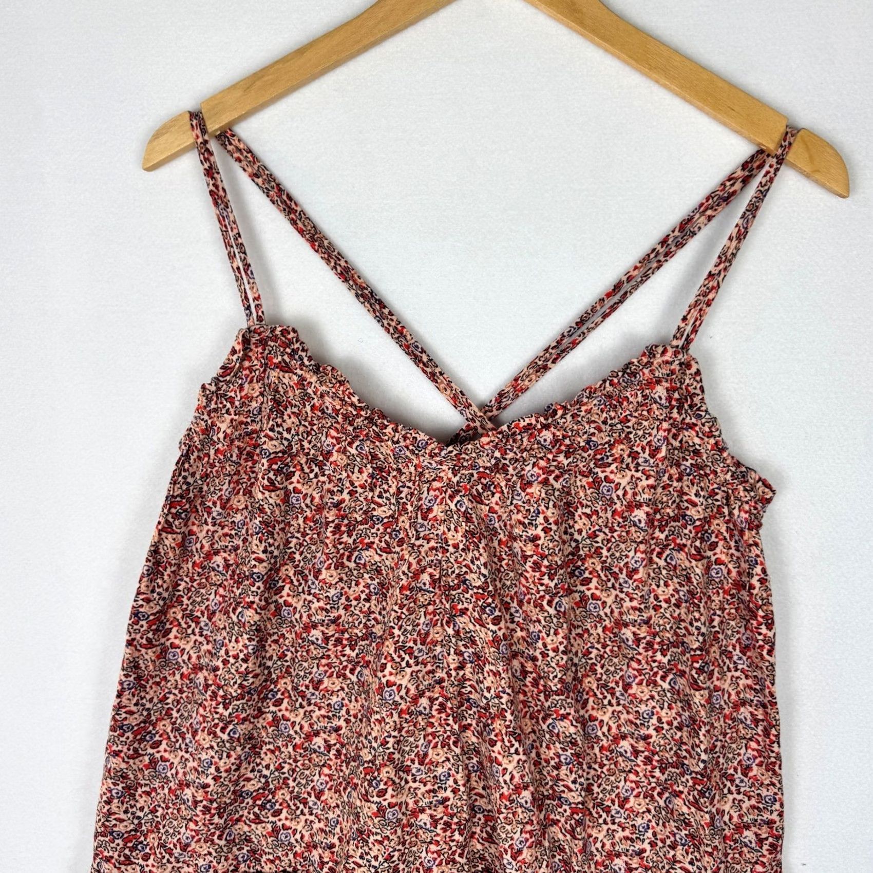 Vintage Universal Thread Pink Floral Pintuck Mini Dress L Size L / US 10 / IT 46 - 6 Thumbnail