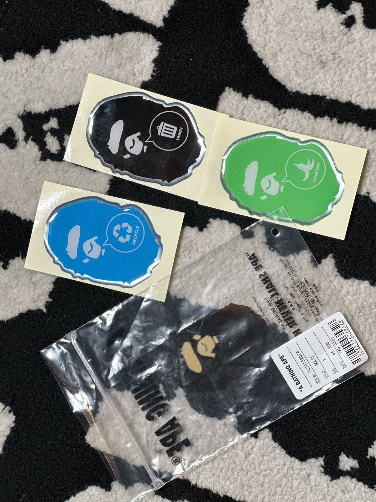 Bape Bape Ape Head Trash Can Stickers - $60 Size ONE SIZE - 2 Thumbnail