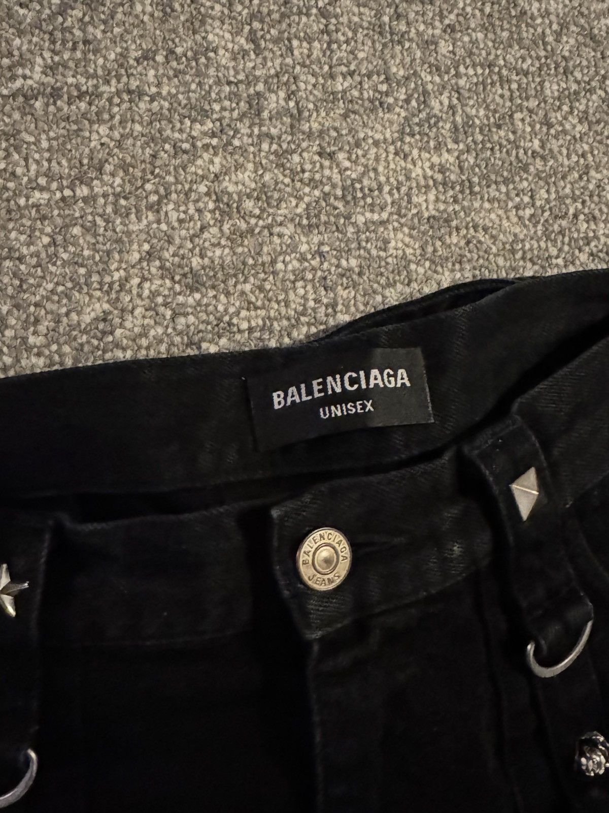 Balenciaga BALENCIAGA - Black denim ravers *RARE! Size US 30 / EU 46 - 2 Thumbnail