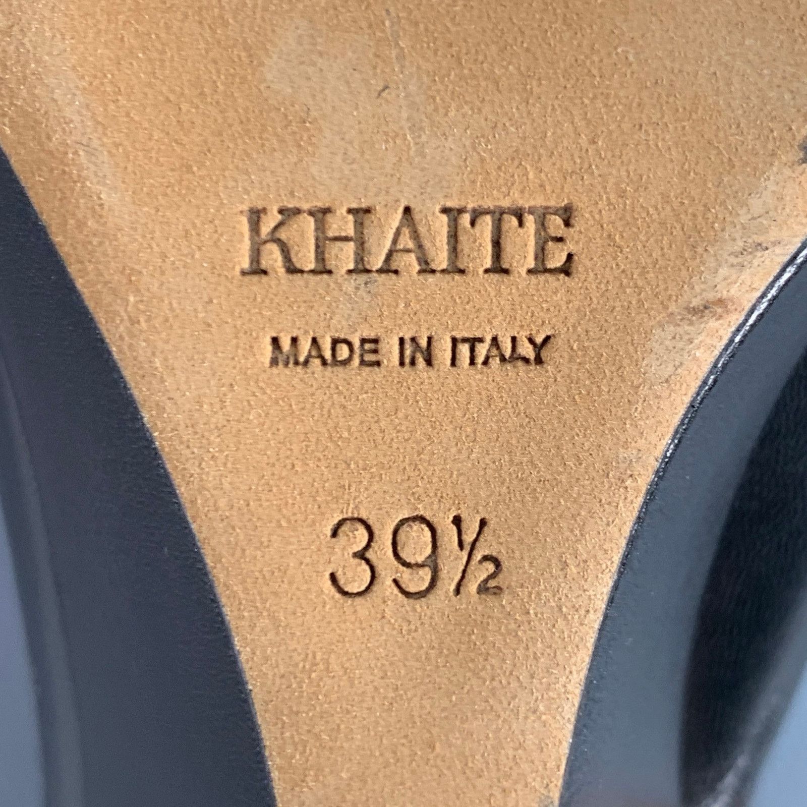 KHAITE KHAITE Size 9.5 Marion Black Leather Wedge Pumps Size US 9.5 / IT 39.5 - 7 Thumbnail