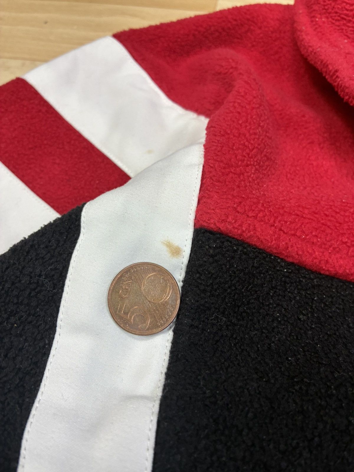 Adidas Mens Adidas Vintage 90s Fleece Jacket Size XL Red-Black Size US XL / EU 56 / 4 - 4 Thumbnail