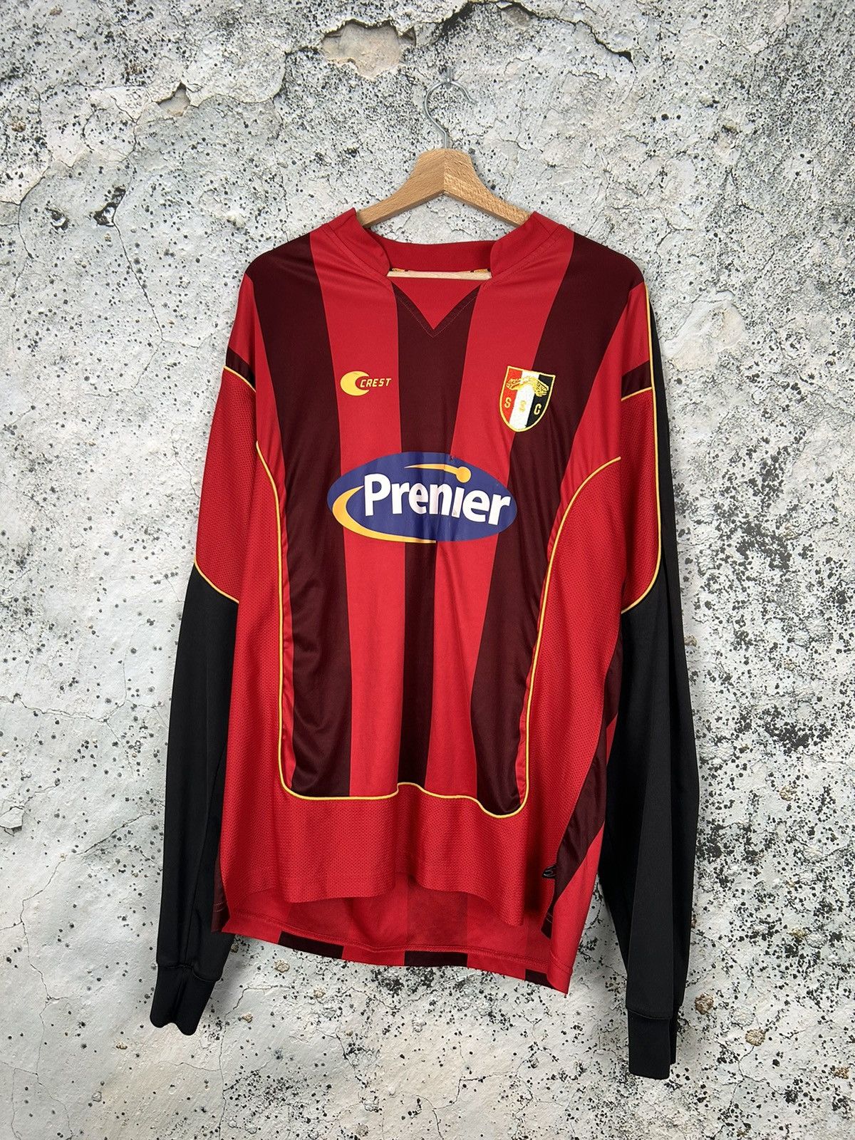 Vintage Vintage Soccer Jersey Football Longsleeve Striped Rare Size US L / EU 52-54 / 3 - 1 Thumbnail