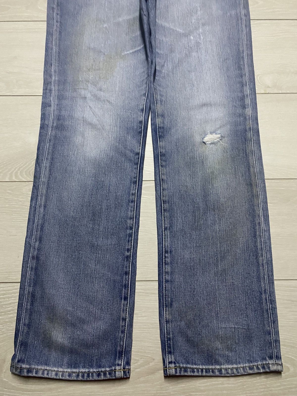 Helmut Lang Vintage Japanese Brand Uniqlo Faded Wash Distressed Jeans Size US 34 / EU 50 - 5 Thumbnail