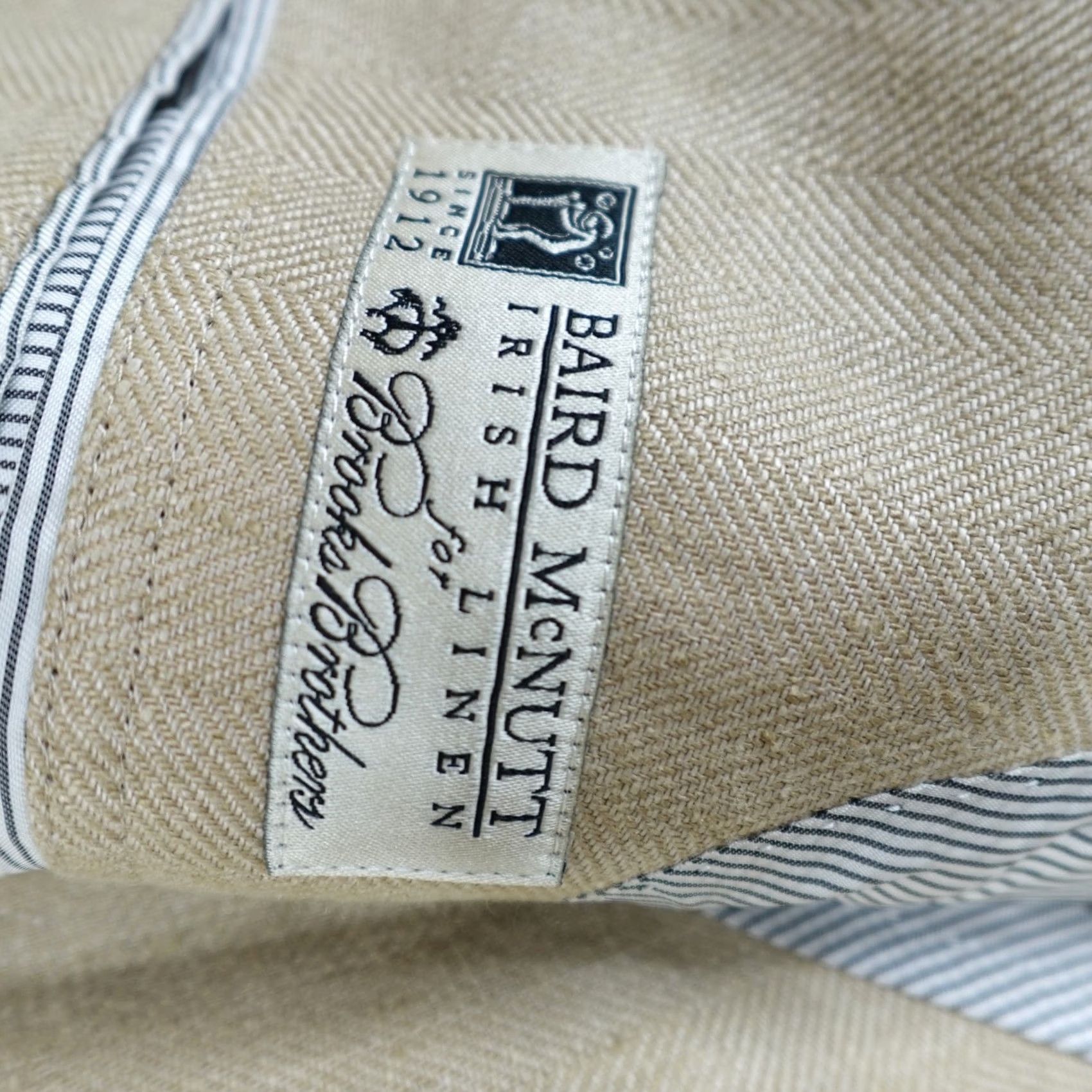 Brooks Brothers Brooks Brothers 1818 Blazer Beige Linen 43R Single-Breasted 2-Button Notch Lapel Mens Regular Vintage? No Size 46R - 2 Thumbnail