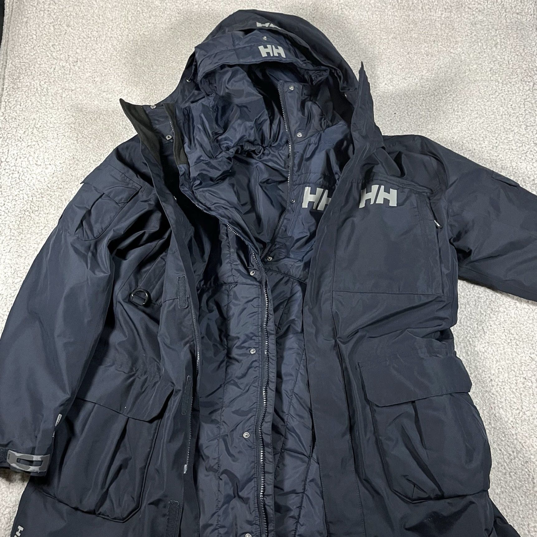 Helly Hansen Helly Hansen Coach Rigging Coat Womens XL Waterproof Insulated 3 in 1 Hooded Parka Blue Size XL / US 12-14 / IT 48-50 - 4 Thumbnail