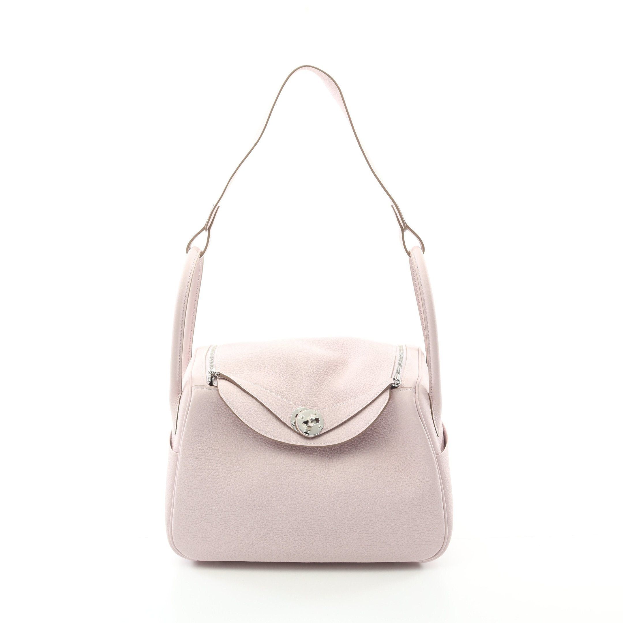 Hermes Hermes Lindy 26 Mauve Pail Shoulder Bag Togo Light Pink Silver Hardware Double Engraved Size ONE SIZE - 1 Thumbnail