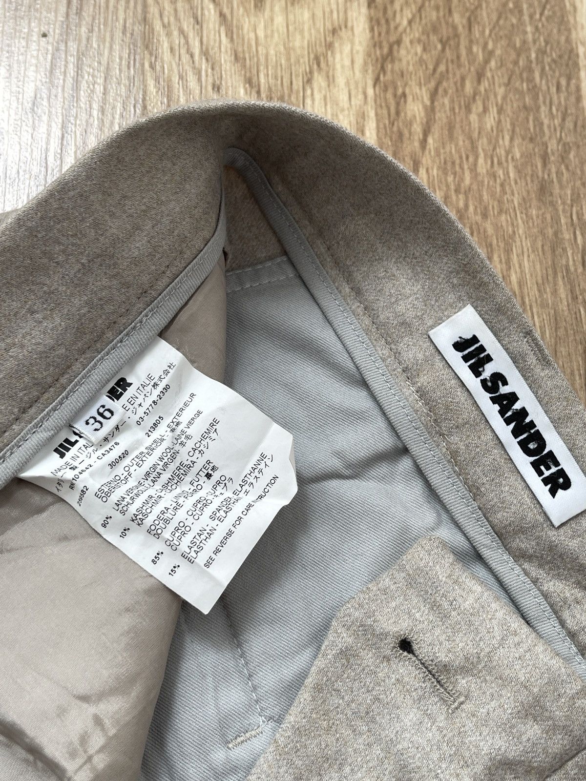 Jil Sander Jil Sander Women’s Wool Cashmere Beige Pants size 36 Italy Size 25" / US 0 / IT 36 - 8 Thumbnail