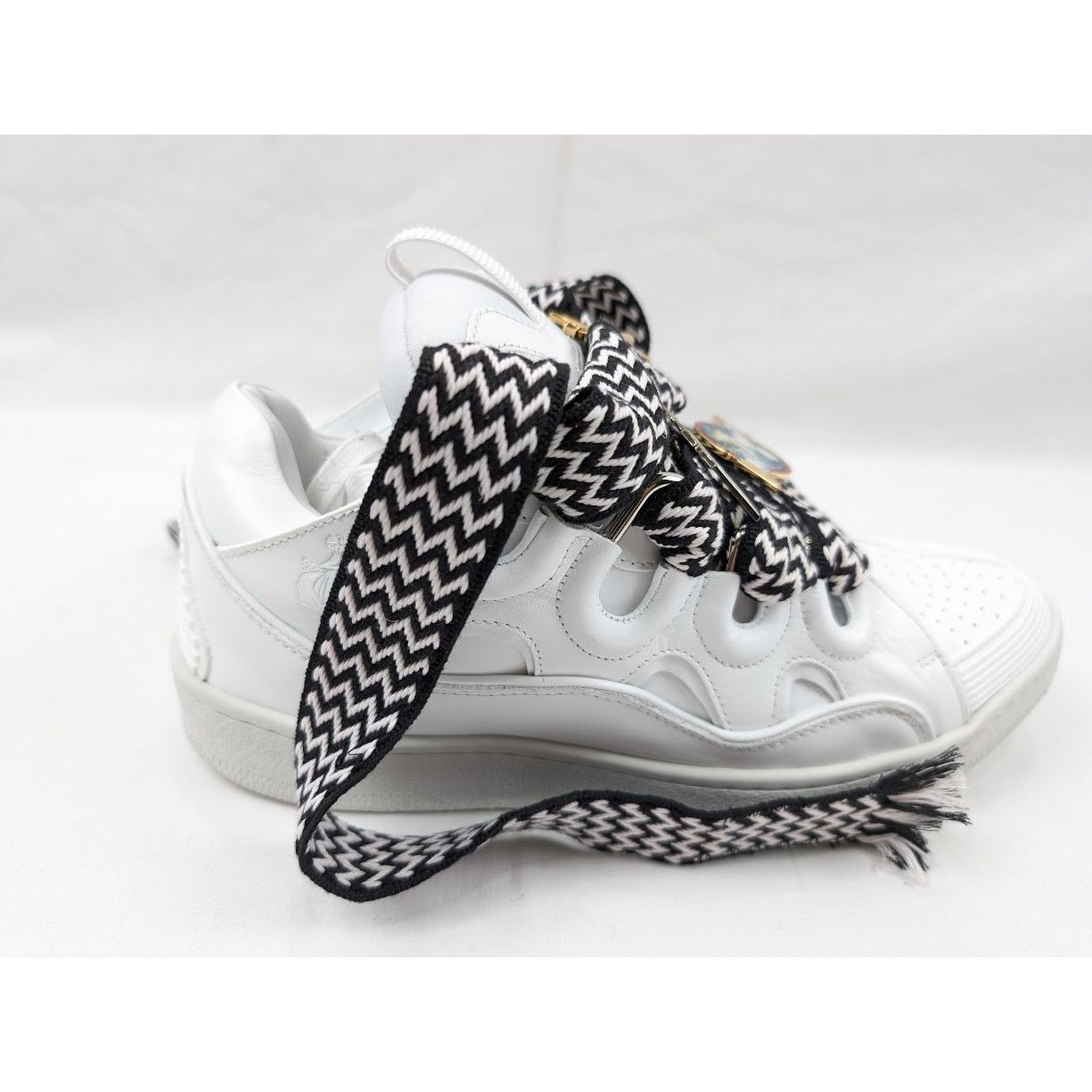 Lanvin o1rshd1 Curb Sneakers in White/Black Size US 10 / EU 43 - 4 Thumbnail