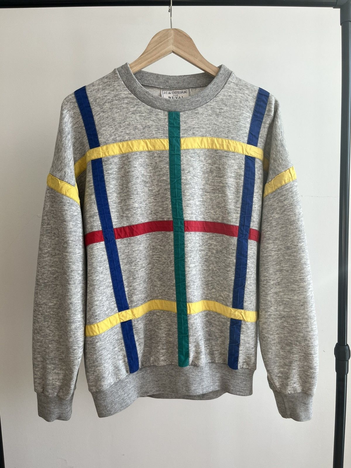 J.C. de Castelbajac 90s colorblock crewneck sweatshirt