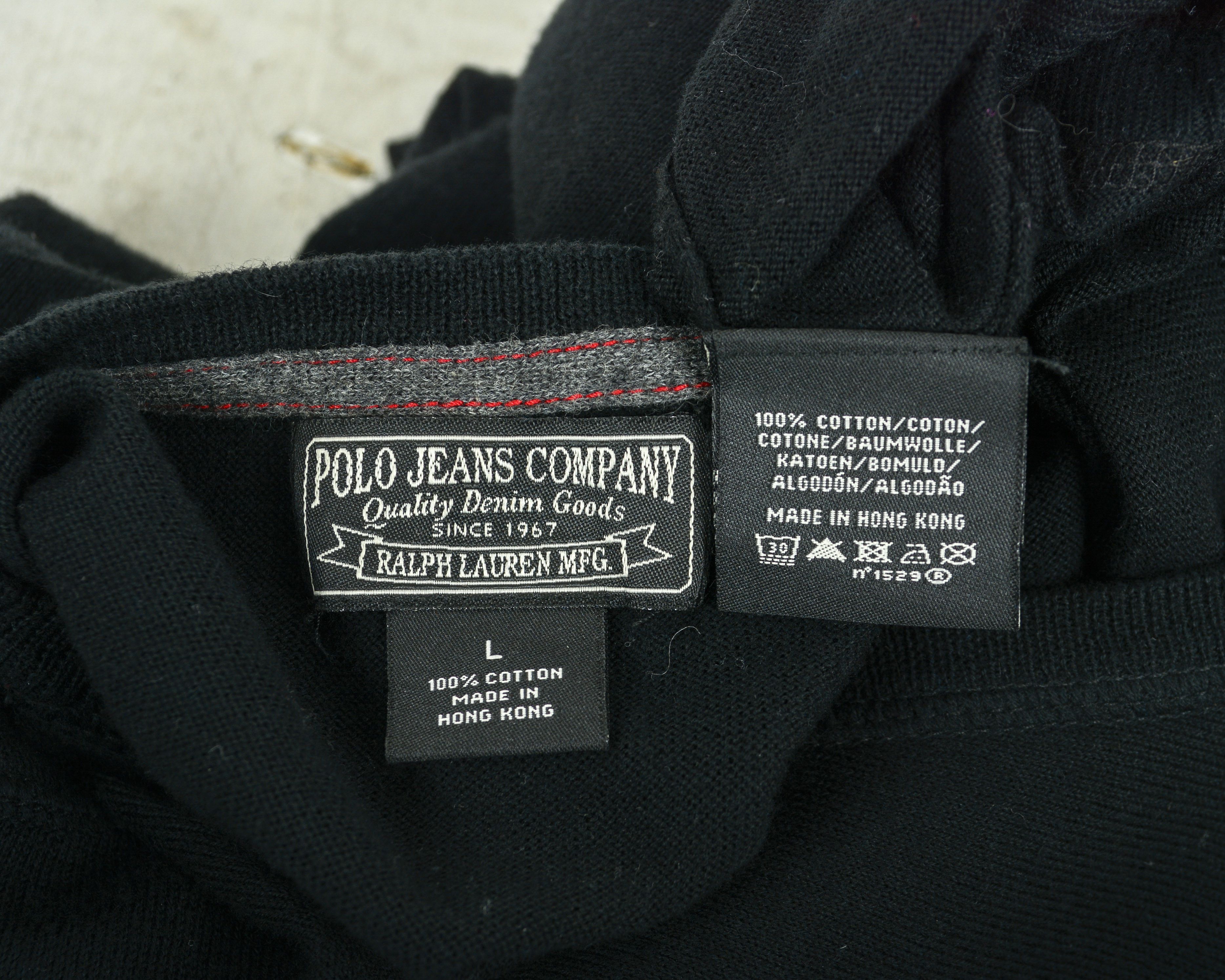 Polo Ralph Lauren POLO JEANS COMPANY Sweater Cotton Jumper V-Neck Pullover Size US L / EU 52-54 / 3 - 6 Thumbnail