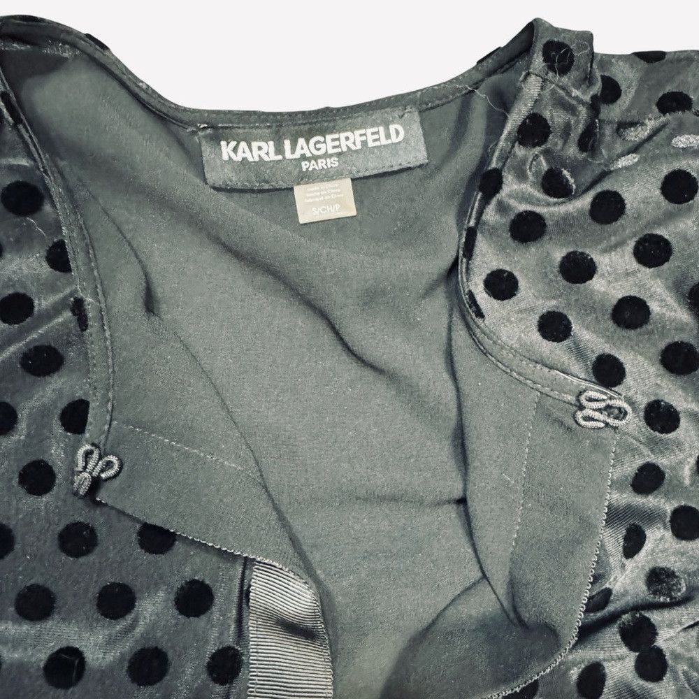 Karl Lagerfeld NWT New $138 Karl Lagerfeld Polka Dot Open Front Black Card Size S / US 4 / IT 40 - 7 Thumbnail