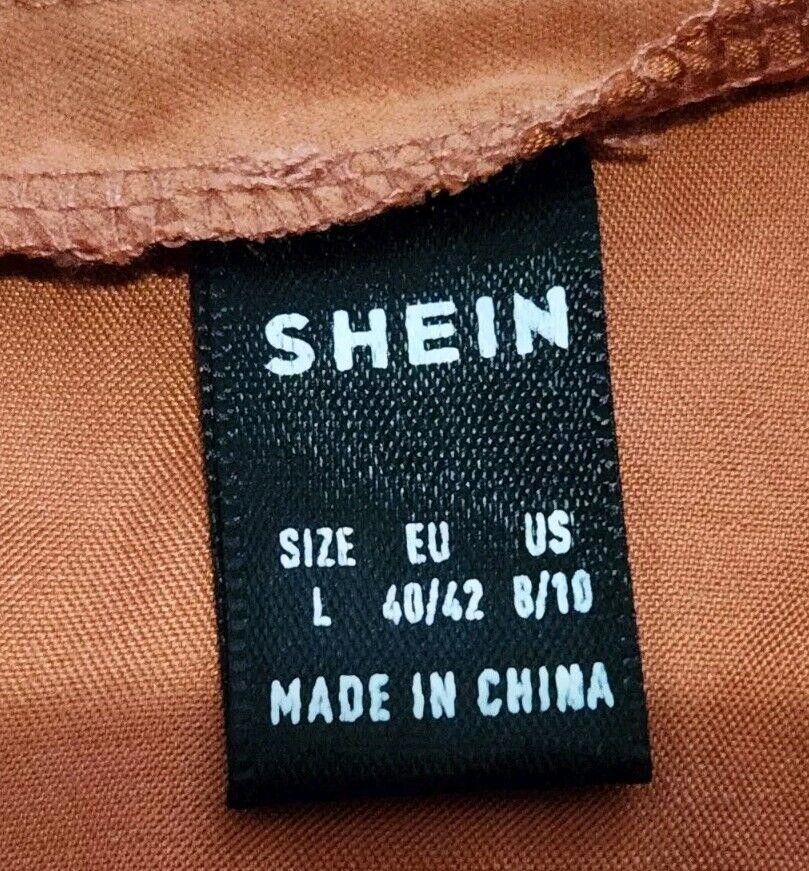 Shein Shein Mini Skirt Large Orange Embroidered Boho Hippie Floral Size 36" / US 14 / IT 50 - 2 Thumbnail