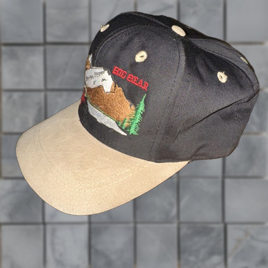 Vintage VINTAGE Big Bear Lake Snapback Hat Black Tan Embroidered Souvenir Trucker Cap Mens One Size Adjustable Outdoor 90s Size ONE SIZE - 1 Thumbnail