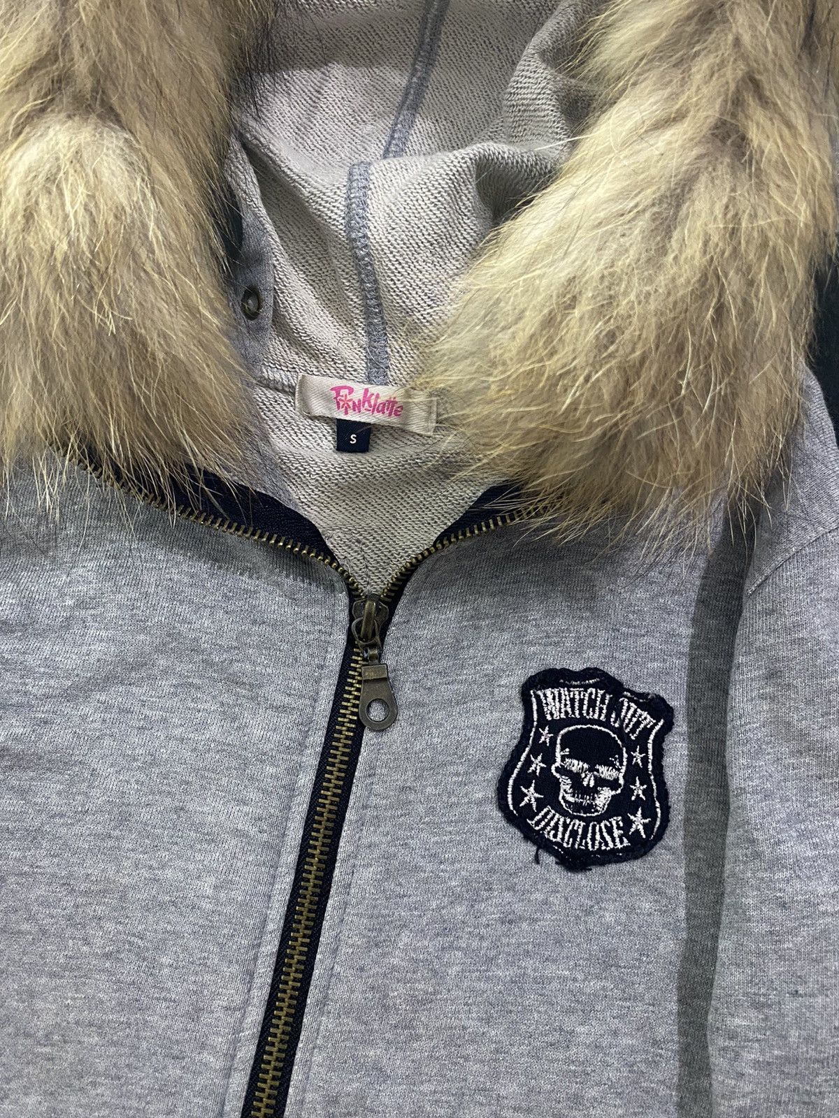 Le Grande Bleu (L.G.B.) 2000s pink latte poem faux fur hoodie Size US S / EU 44-46 / 1 - 6 Thumbnail