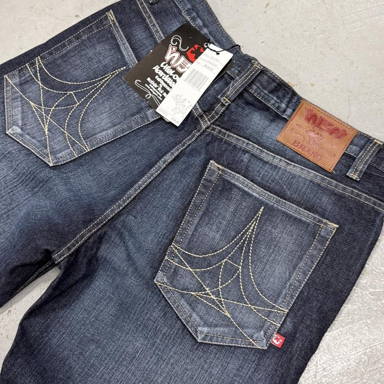 Vintage NbN Dark Gradient Wash Baggy DEADSTOCK Jeans Size 36 x 32 Size US 36 / EU 52 - 2 Thumbnail
