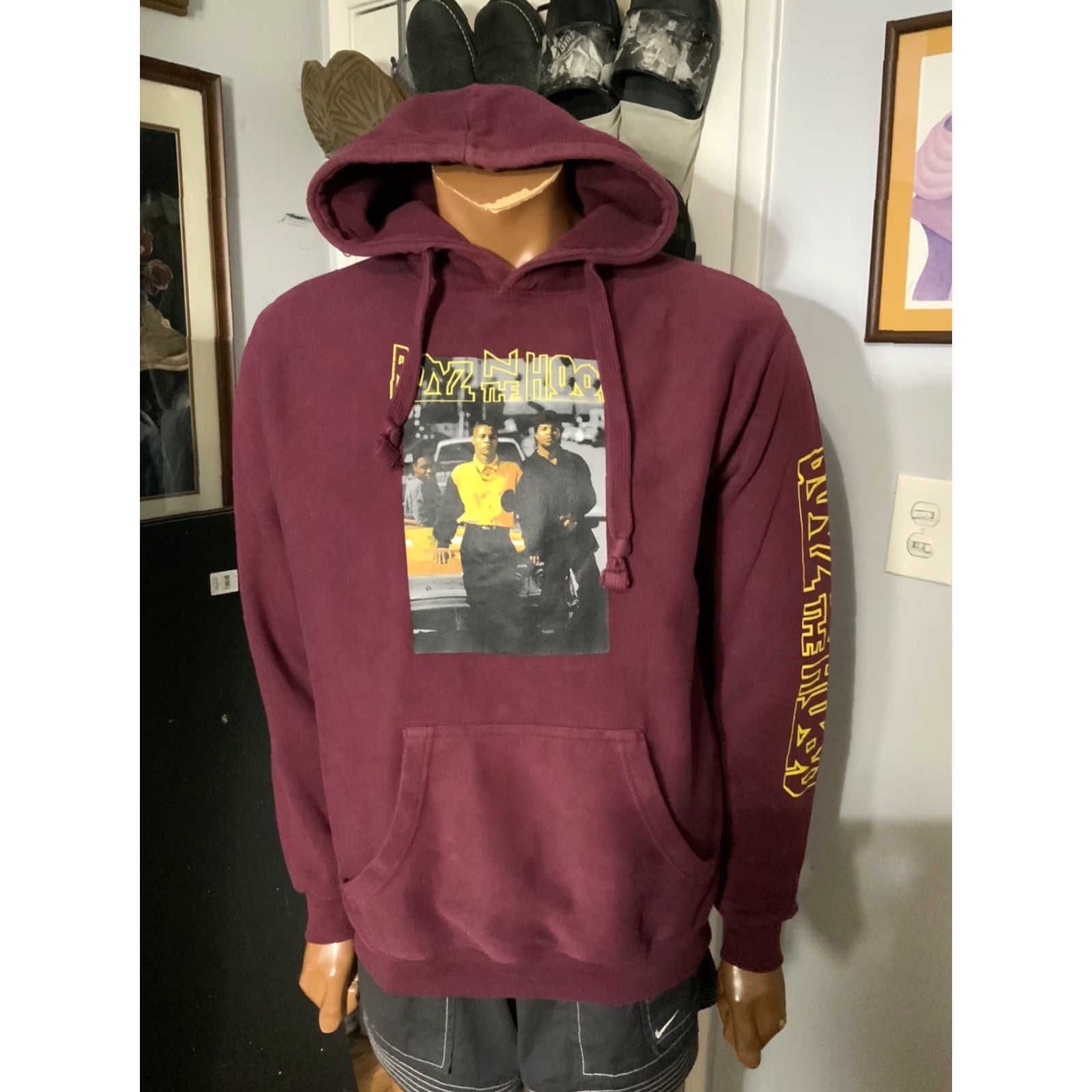 Etro Philcos Boyz N The Hood Maroon Movie Film Retro Graphic Pullover Hoodie M Mens Size US M / EU 48-50 / 2 - 7 Thumbnail