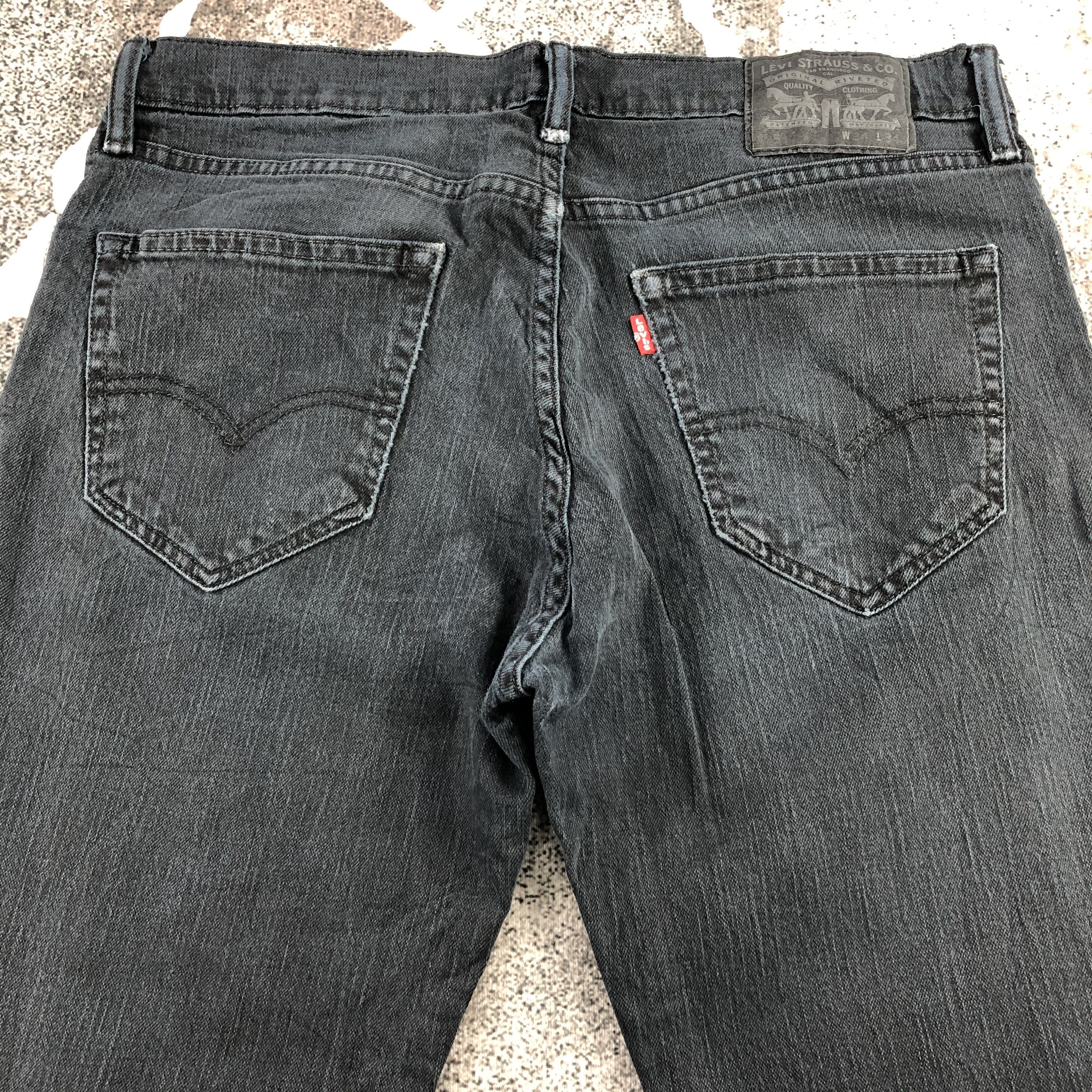 Levi's Levis 511 Jeans Faded Black Denim KJ943 Size US 34 / EU 50 - 4 Thumbnail